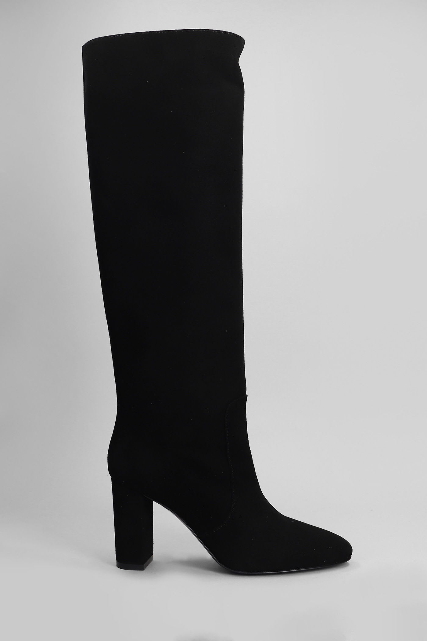 Via Roma 15 High Heels Boots In Black Suede