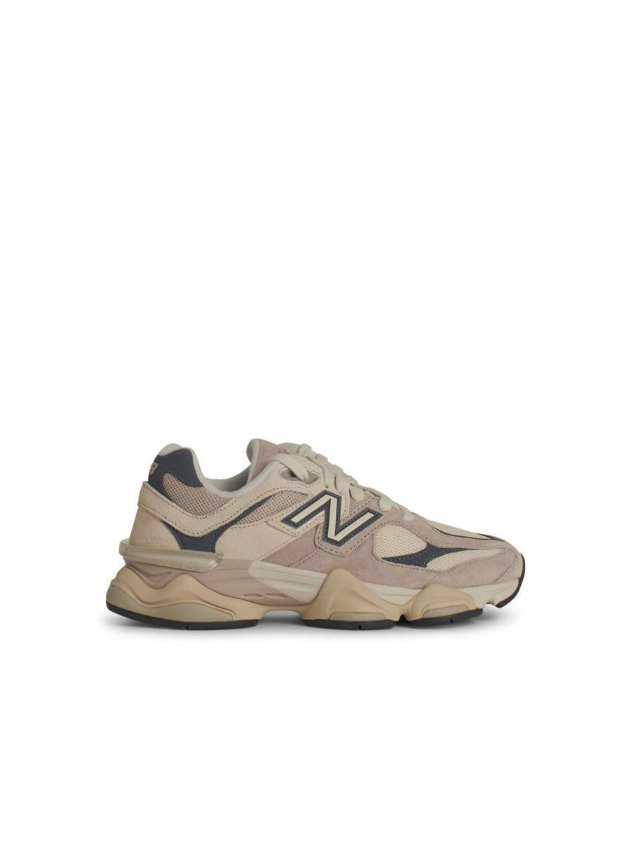 New Balance '9060E' Ivory Leather Blend Sneakers