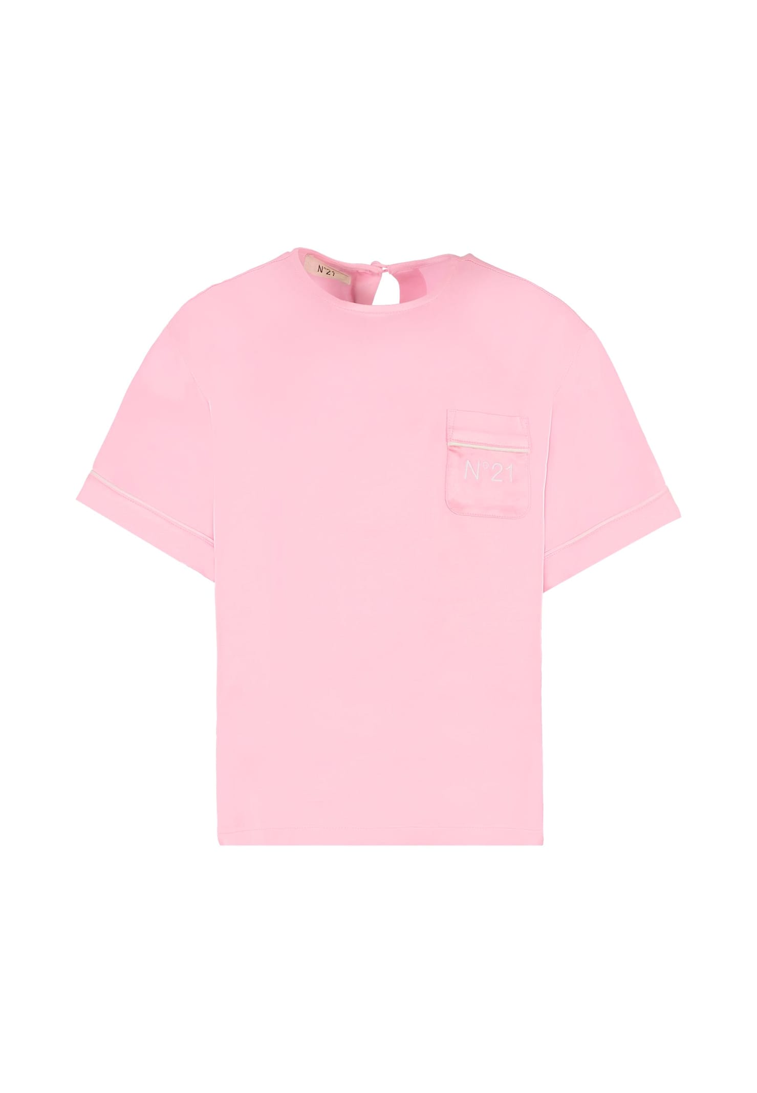 N.21 Pink Shirt For Girl With Logo