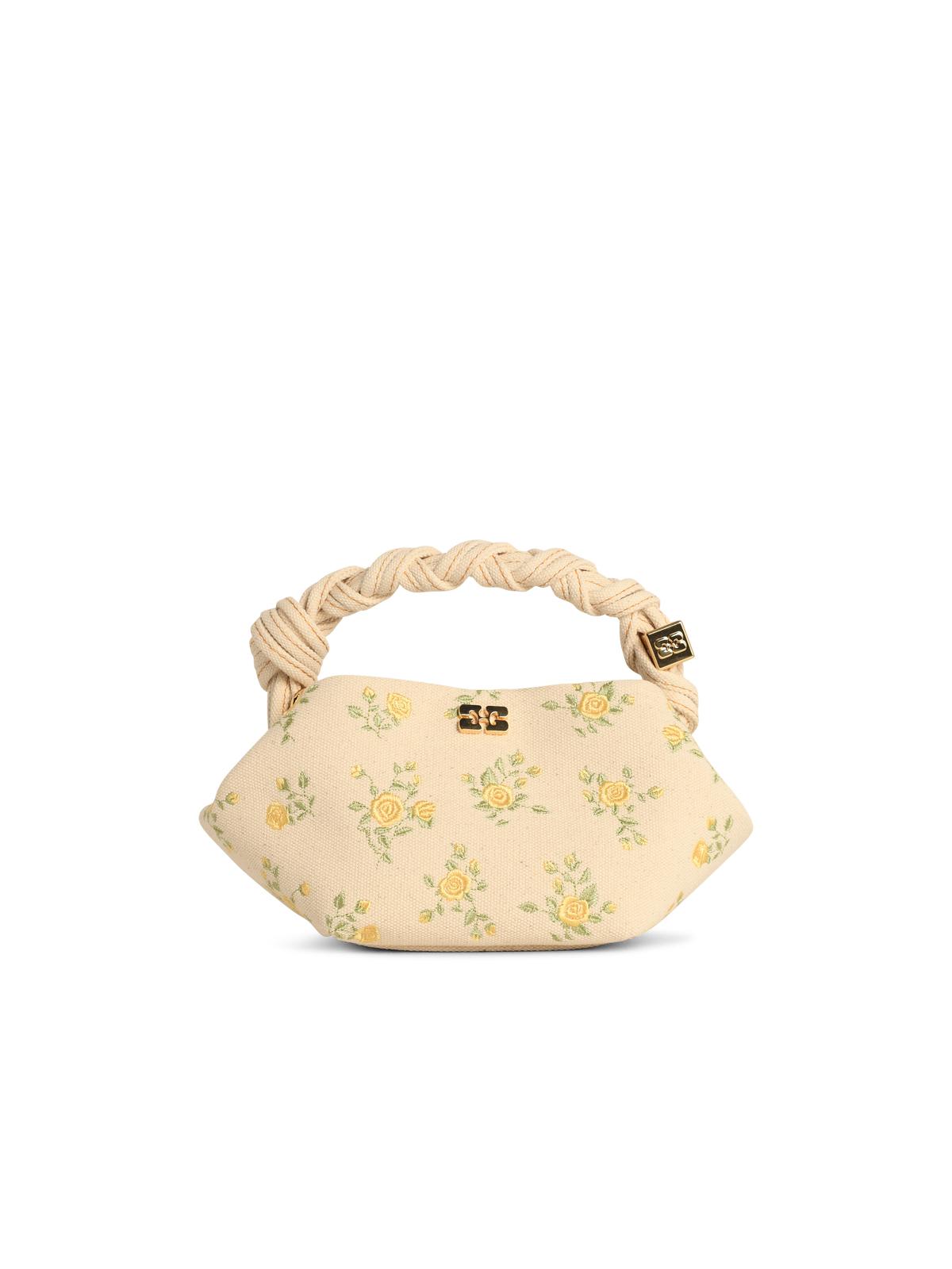 Ganni Mini bou Bag In Ivory Tela