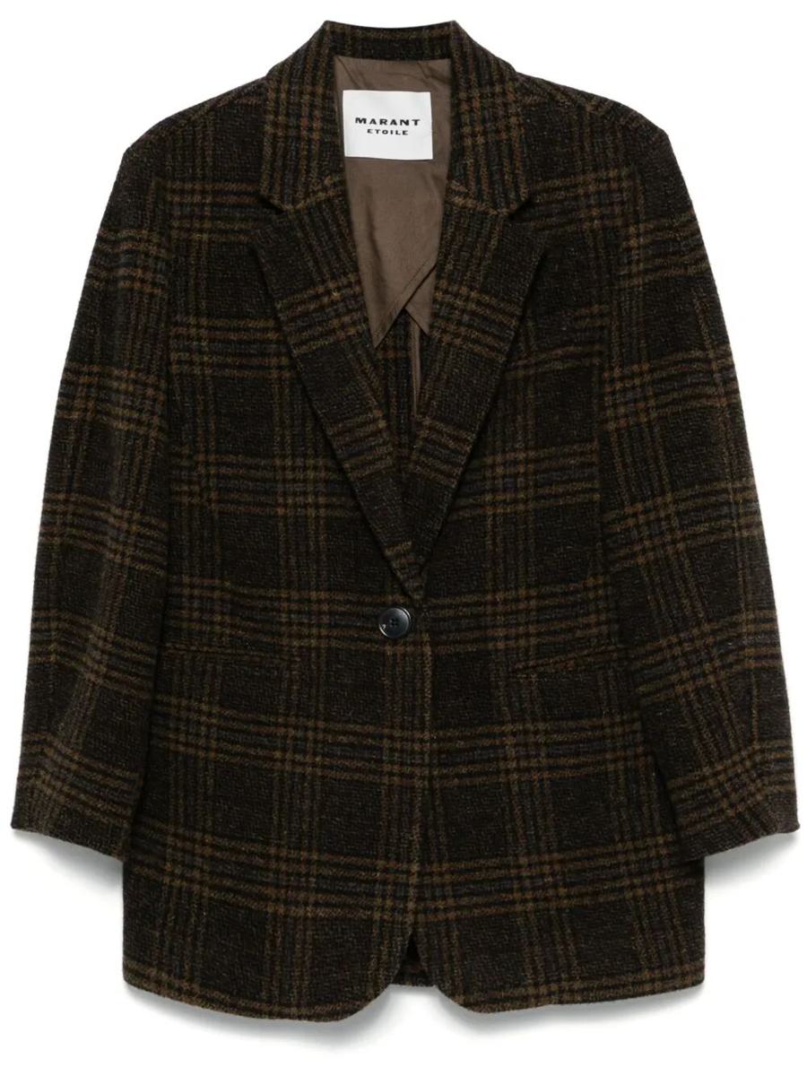 Isabel Marant Étoile Gesina Check Wool Suit Jacket Clothing