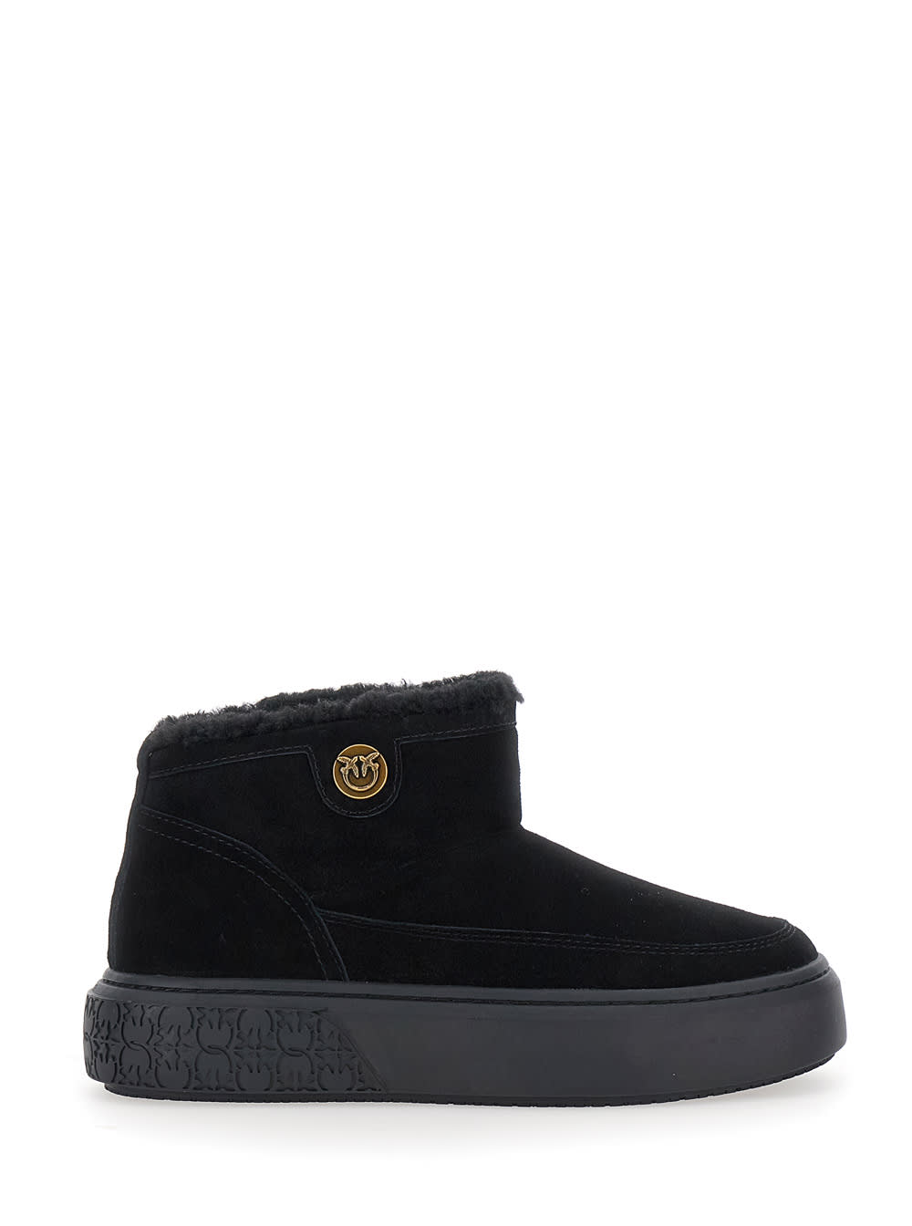 Pinko Yoko 22 - Mid Sneaker Cow Suede/lining Fur