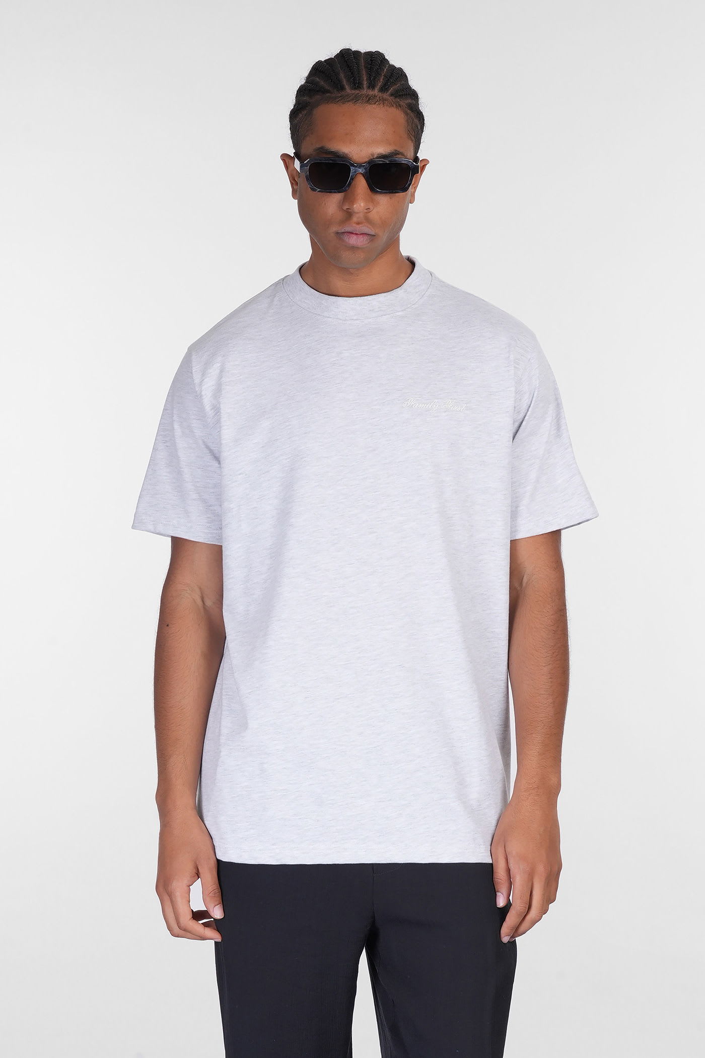 Family First Milano T-shirt In Grey Cotton