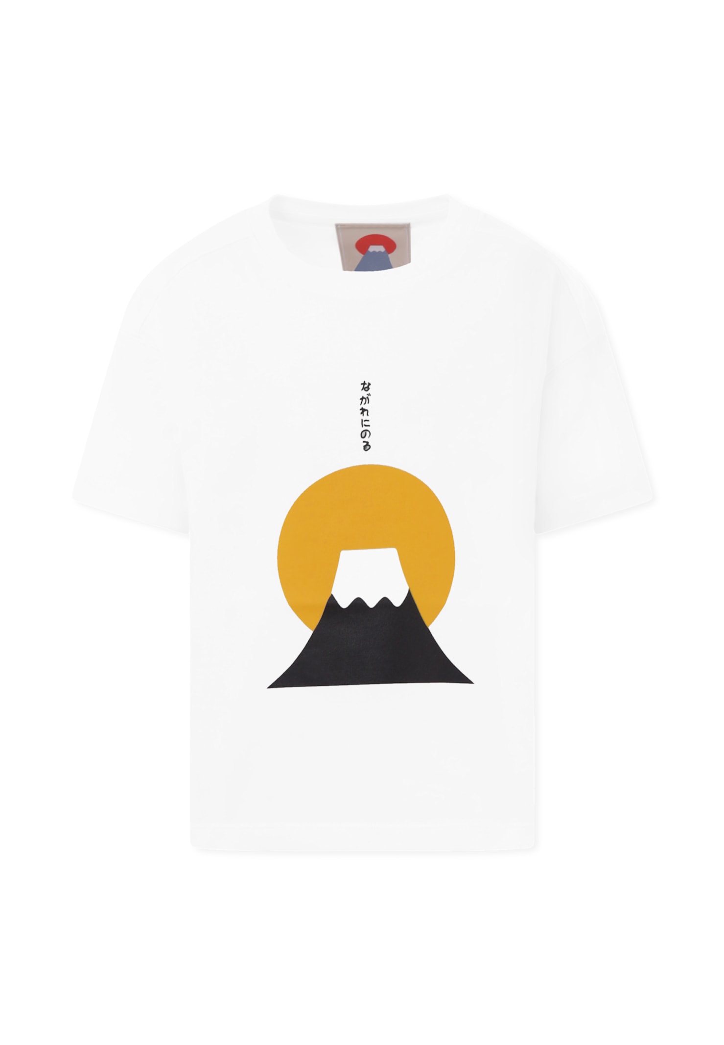 Flower Mountain White T-shirt For Kids With Flowers