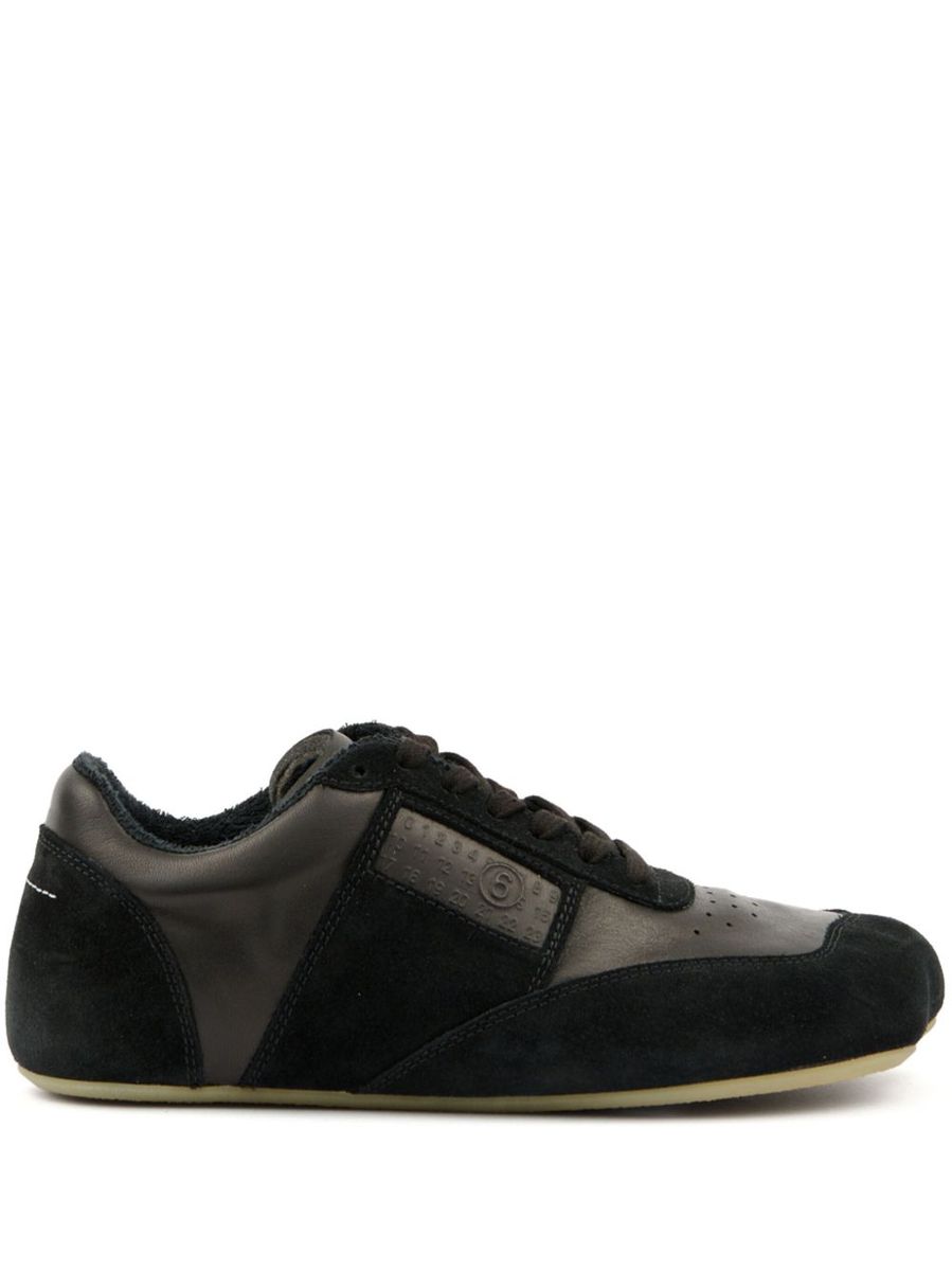 Mm6 Maison Margiela 'Anatomic' Black Calf Leather Sneakers