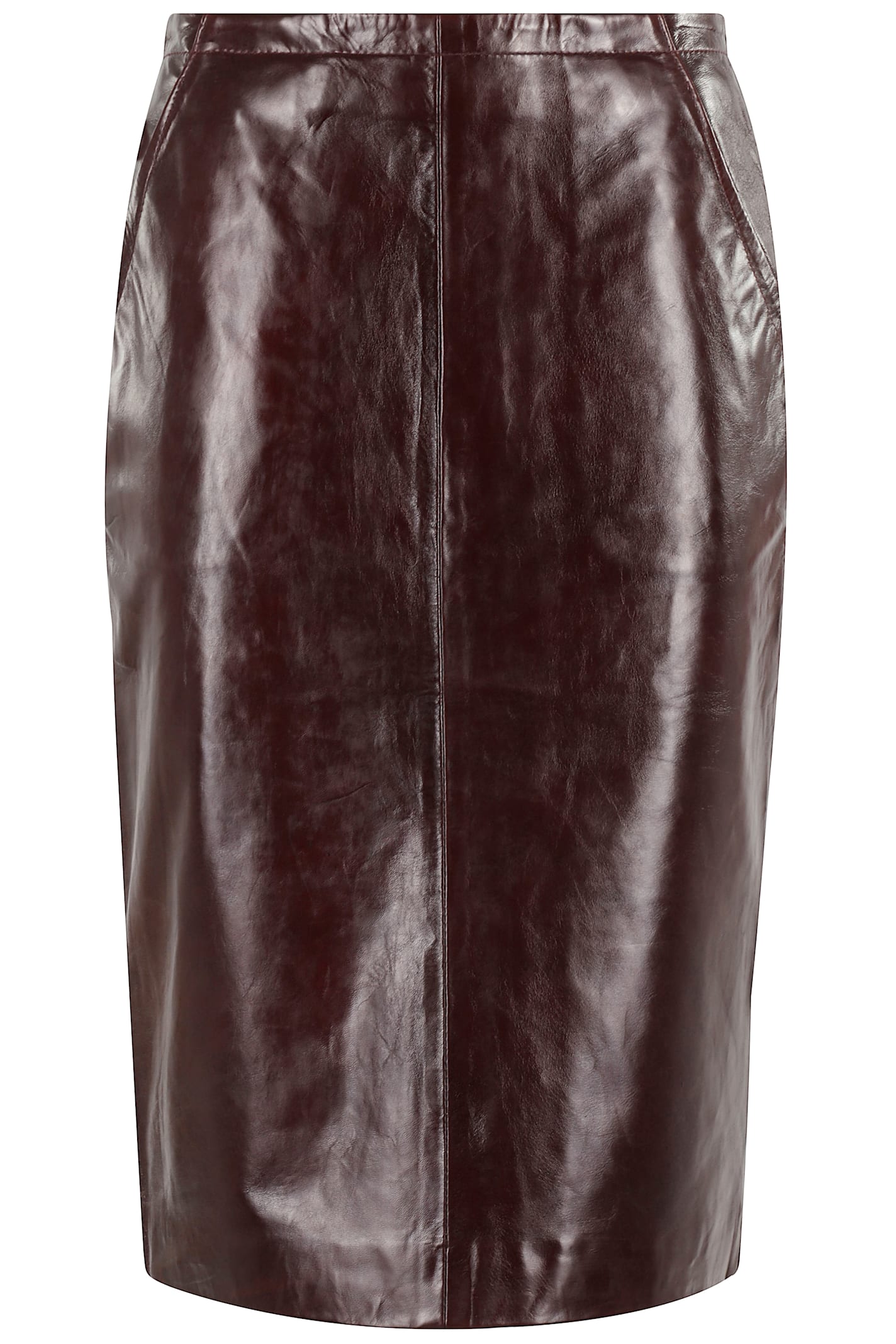 REMAIN Birger Christensen Midi Leather Skirt