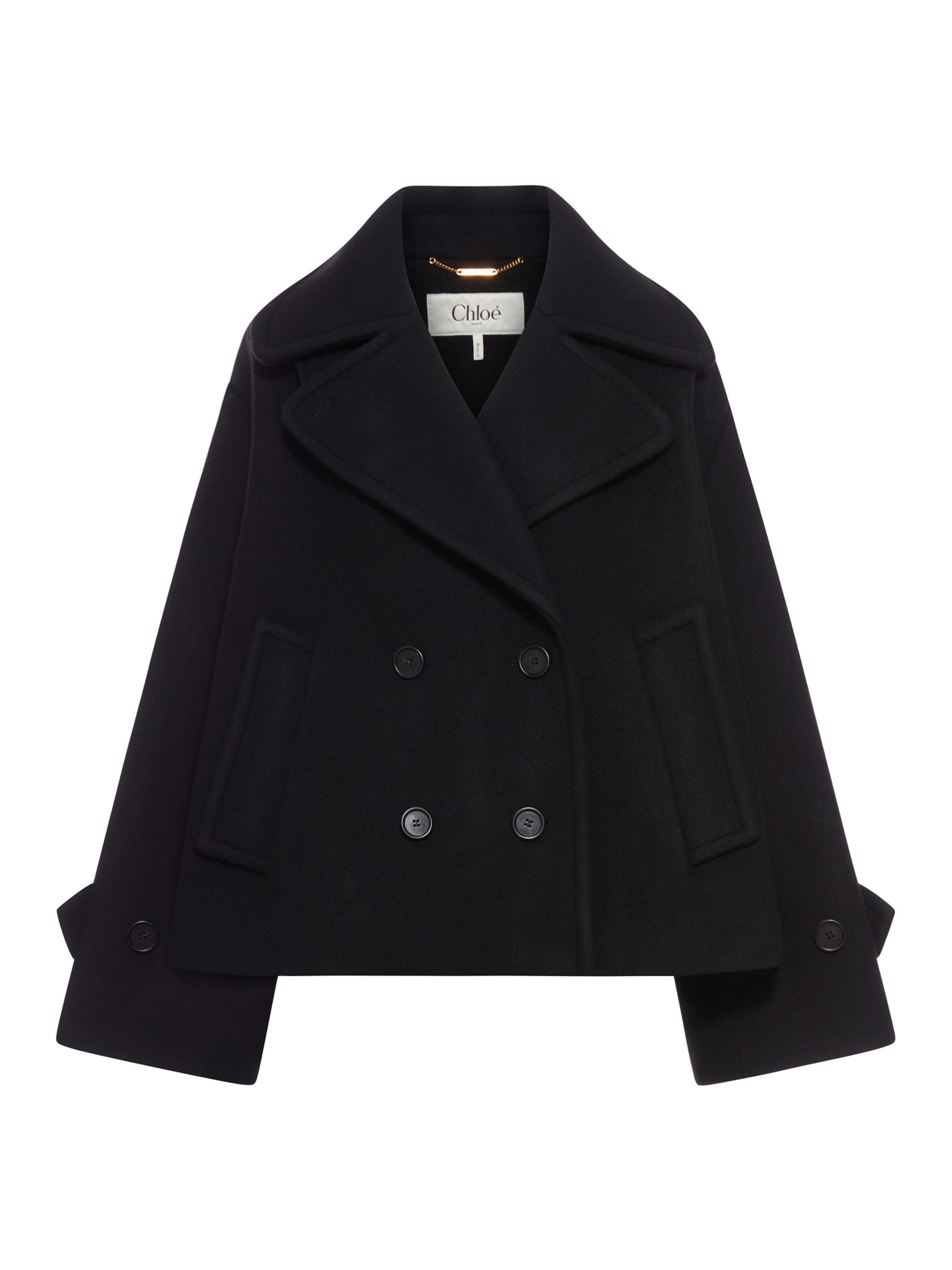 OVERSIZED SHORT WOOL COAT - Chloe` - Woman