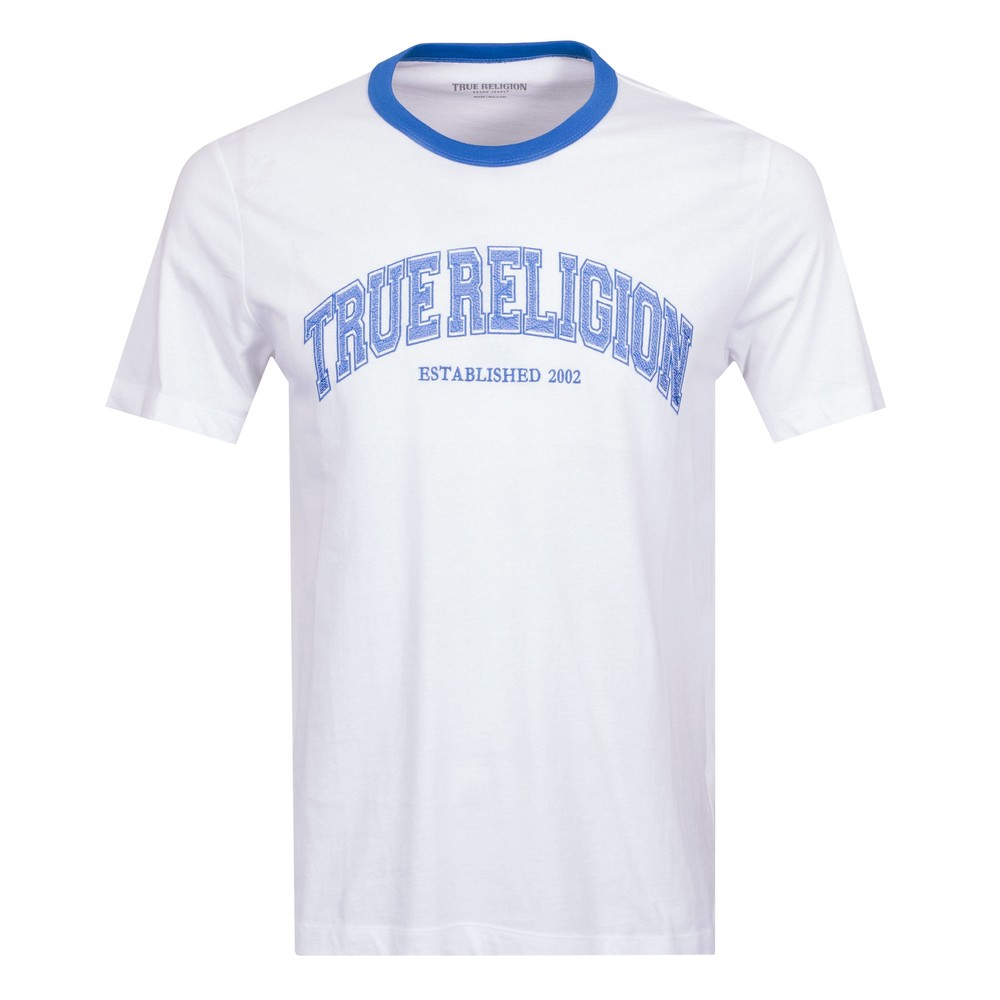 College Embroidery Ringer Tee