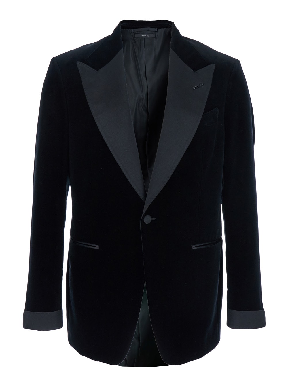 Tom Ford Shelton Tuxedo Jacket In Velluto Con Collo In Raso