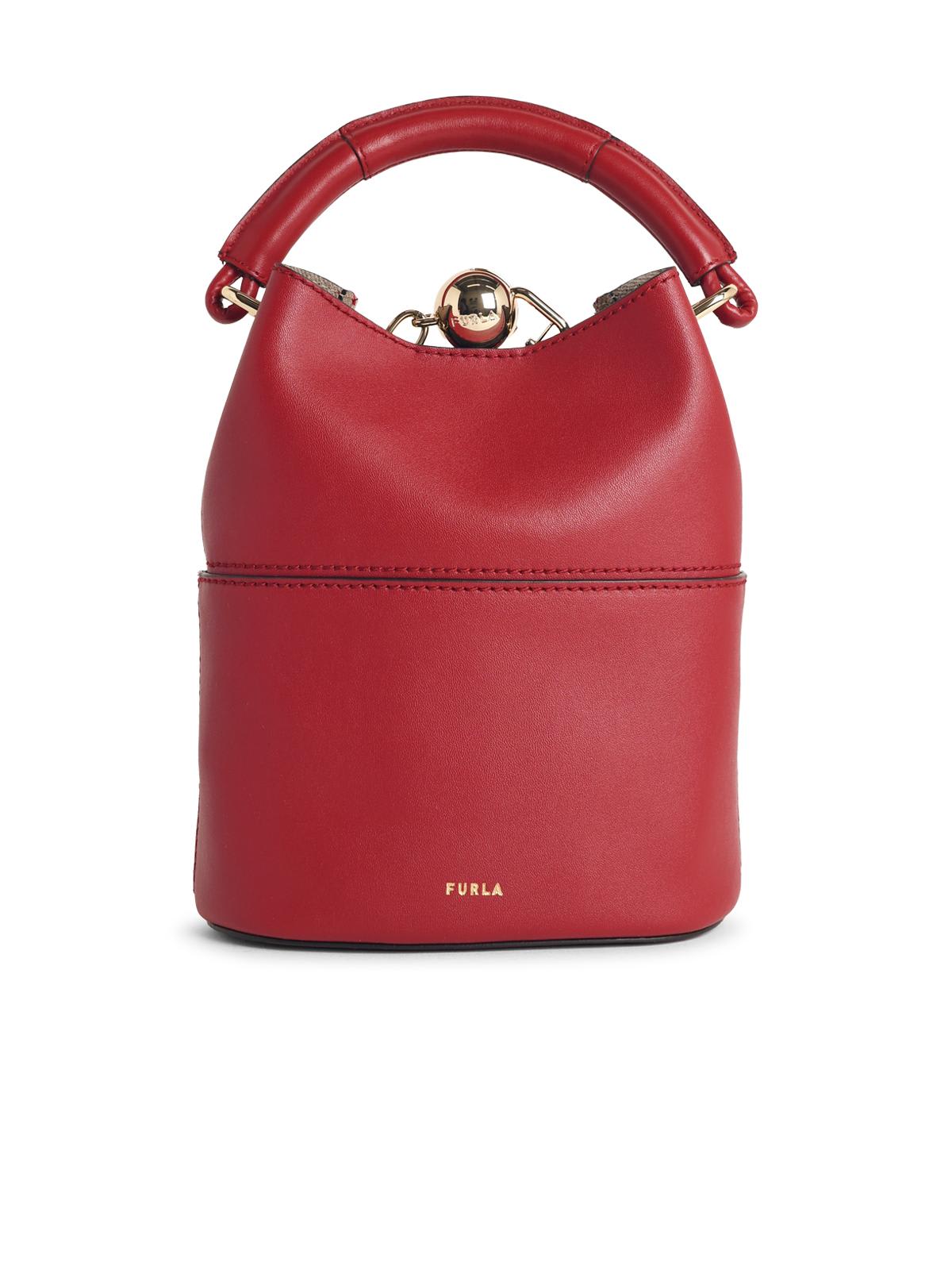 Furla sfera Mini Bucket Bag In Calfskin Azalea