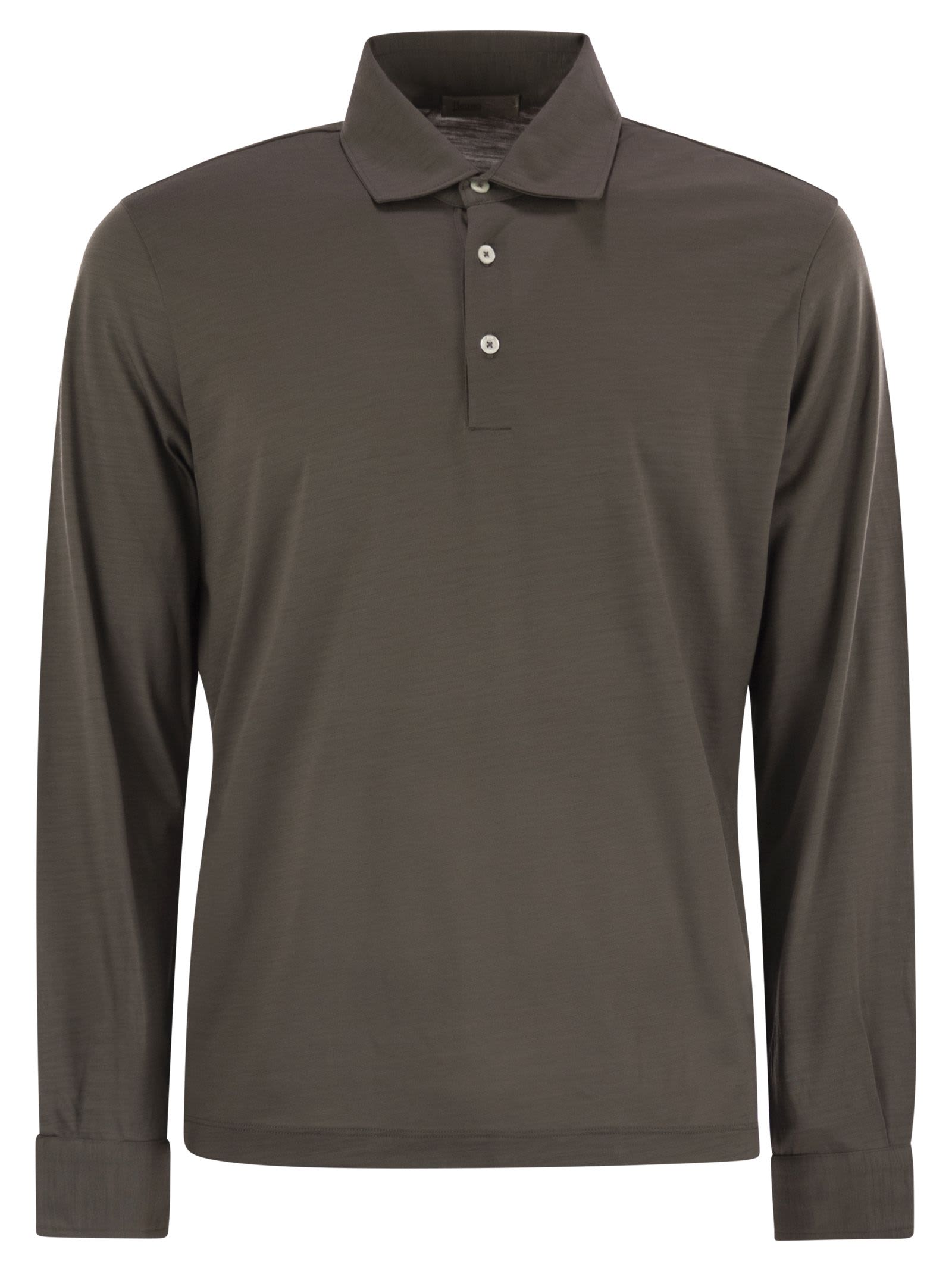 Herno Resort Polo Shirt In Soft Wool Knit