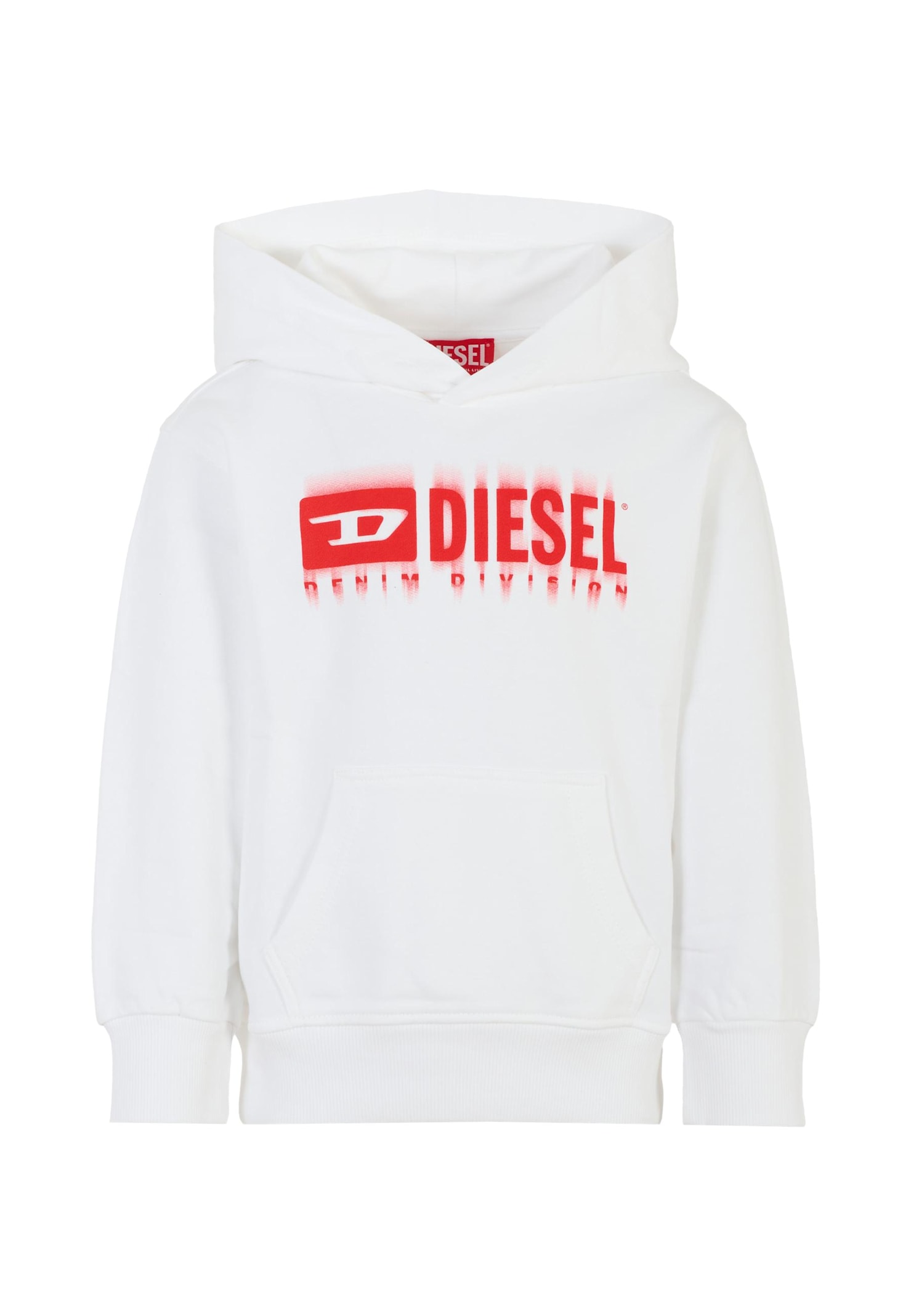 Diesel White Sweatshirt For Boy With Logo