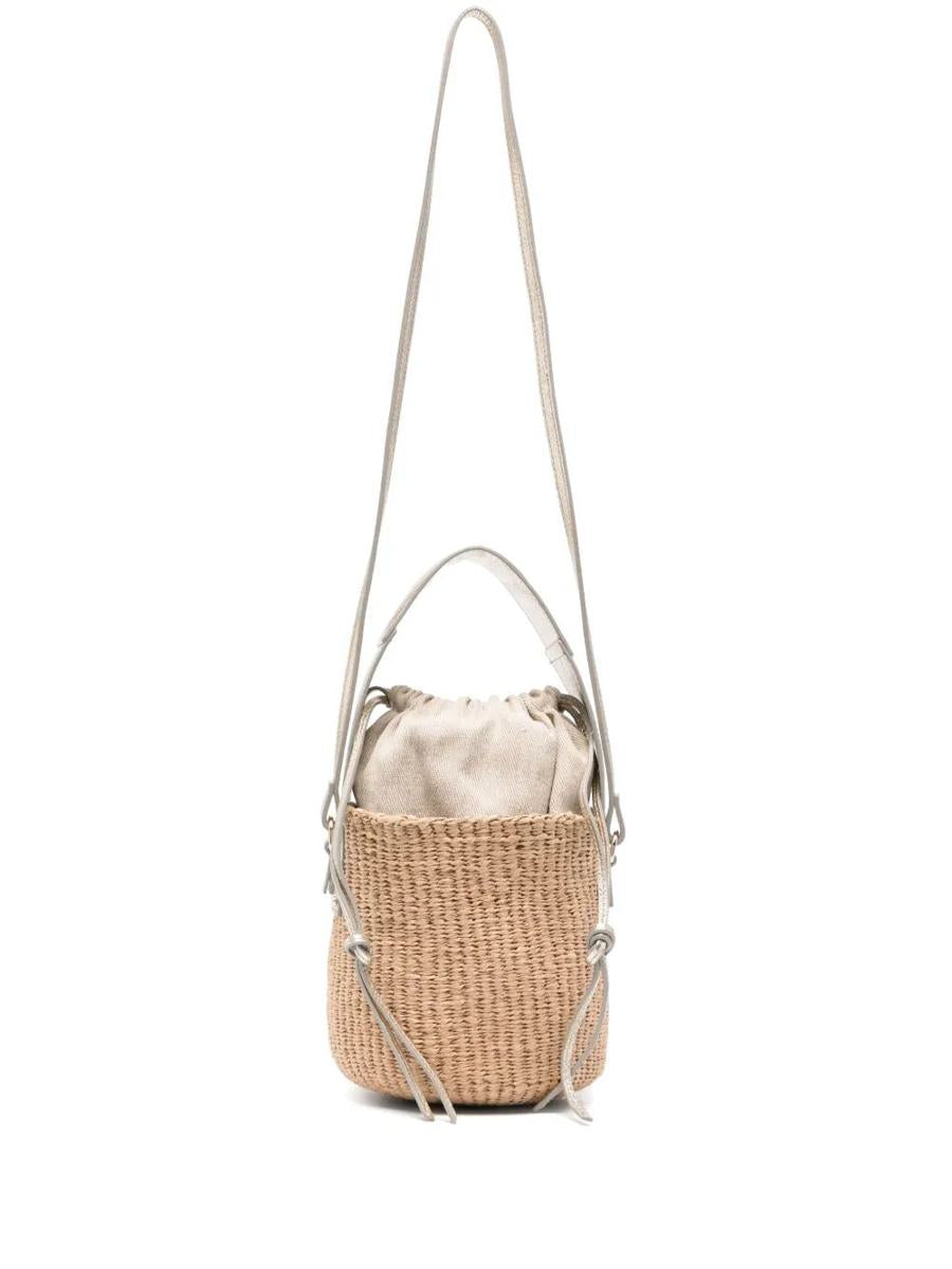 Chloé Small Woody Basket In Natural Fibers Bags