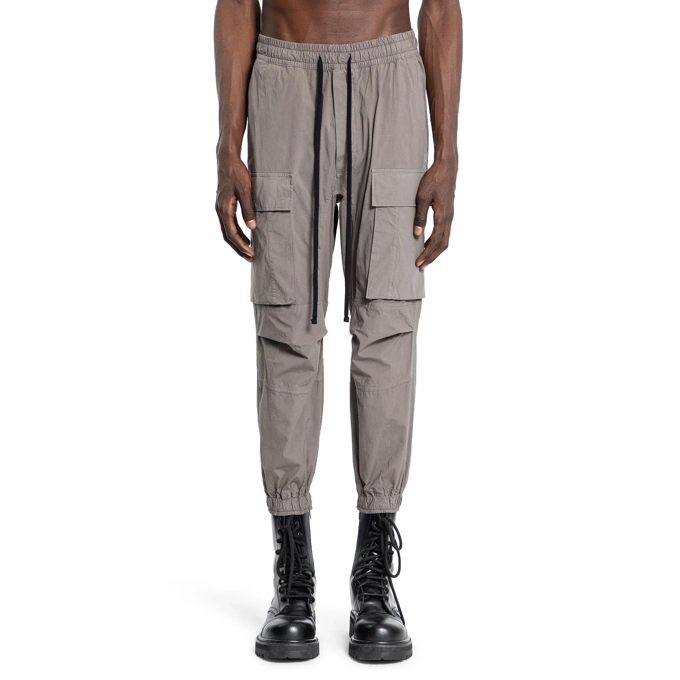 Stretch Cotton Canvas Cargo Sweatpants