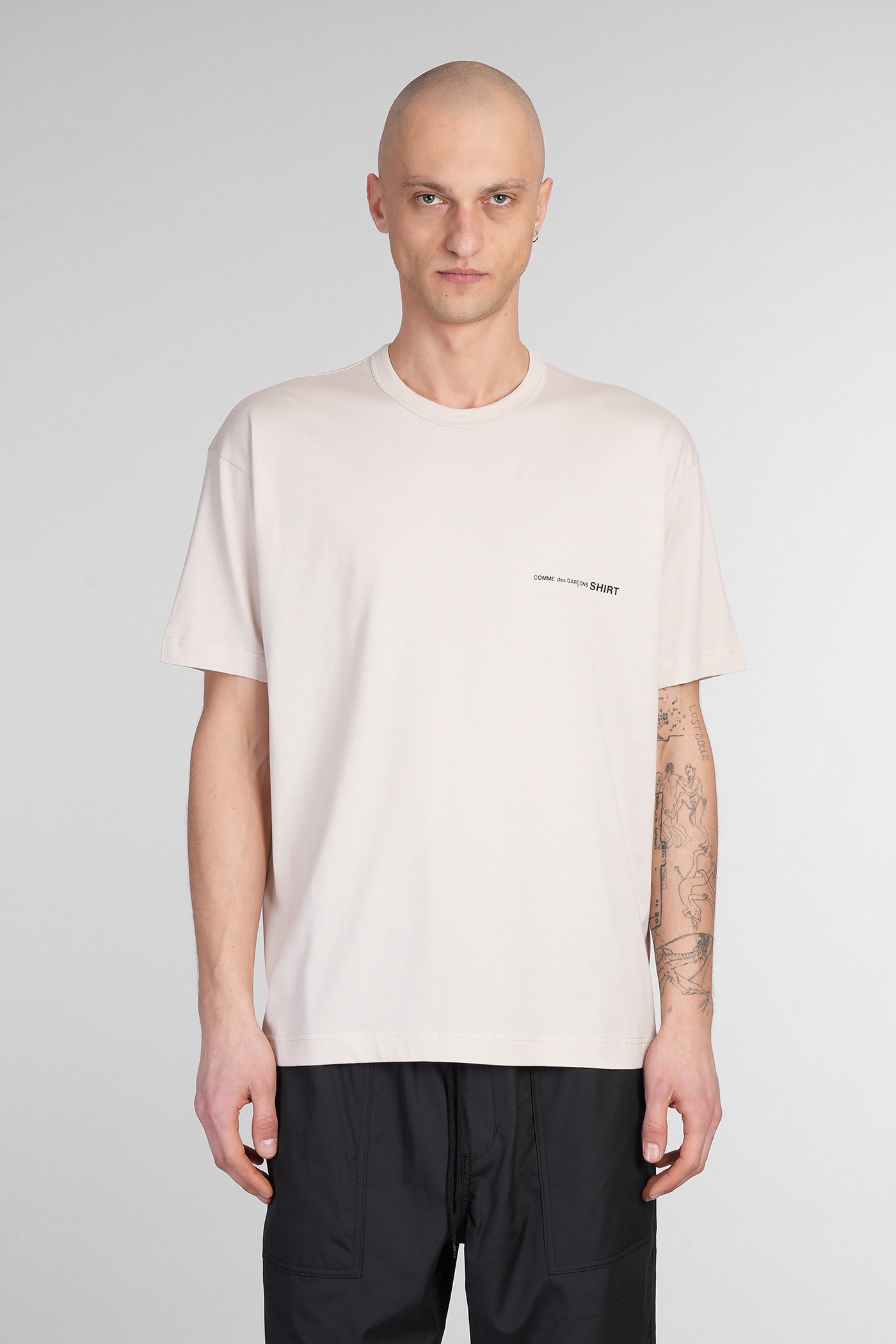 Comme des Garçons Shirt T-shirt In Beige Cotton