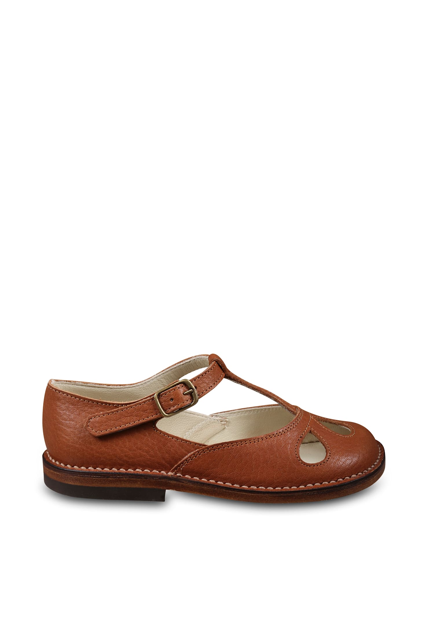 Pèpè Brown Ballet Flats For Girl