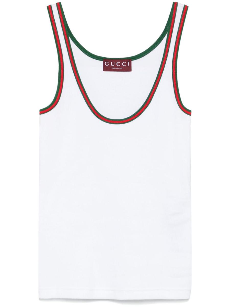 Gucci Ribbed Cotton Tank Top