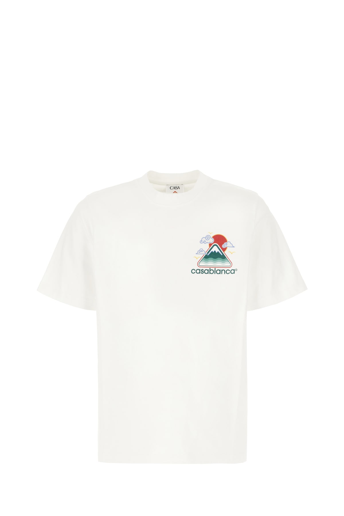 Casablanca White Cotton Montagne Ondulãe T-shirt