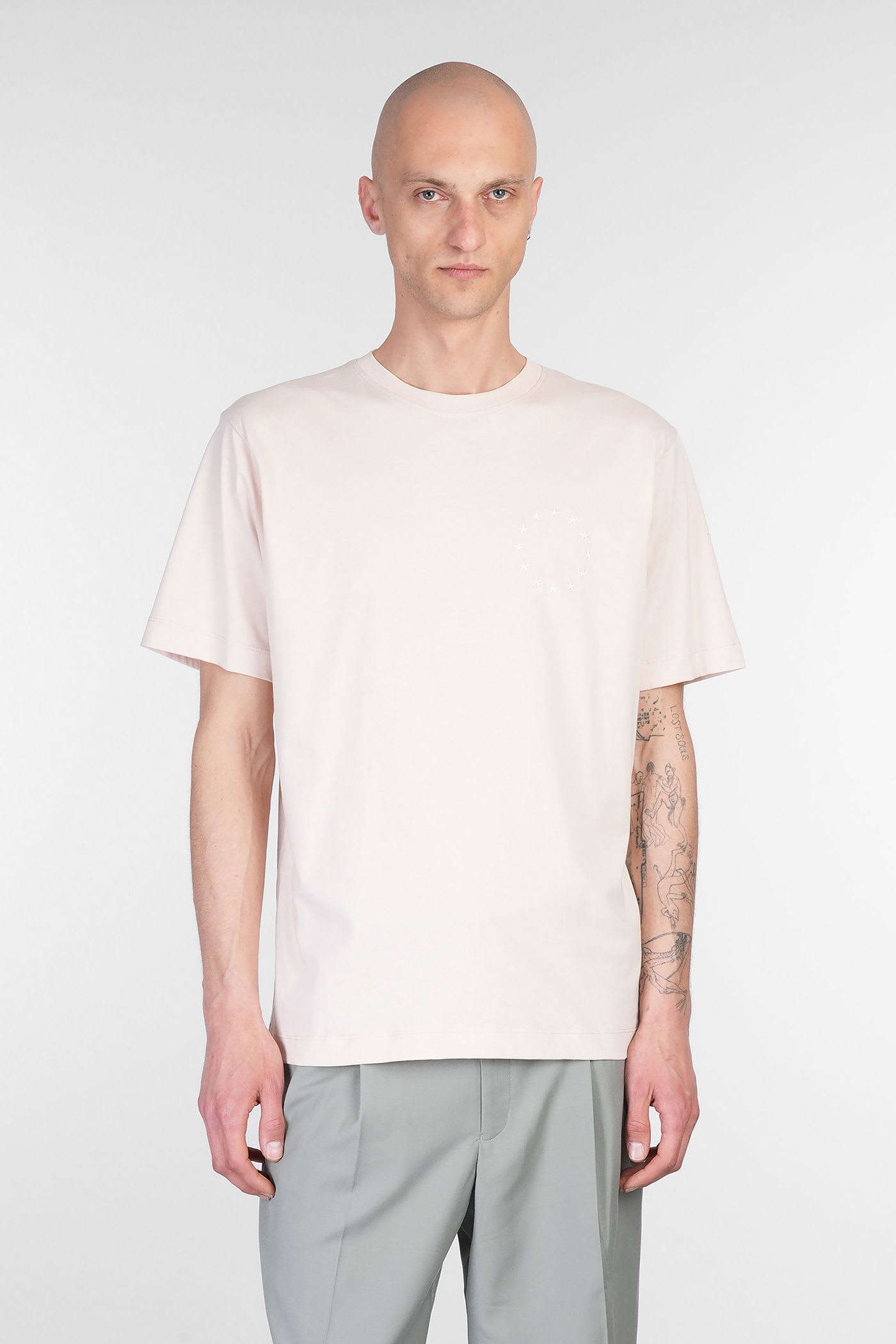 Études T-shirt In Beige Cotton