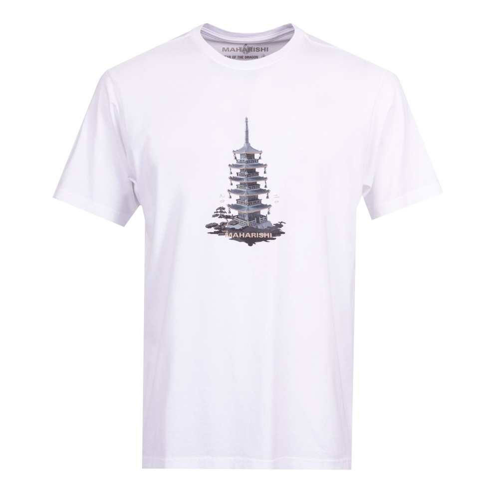 Bonsai Temple Print T Shirt