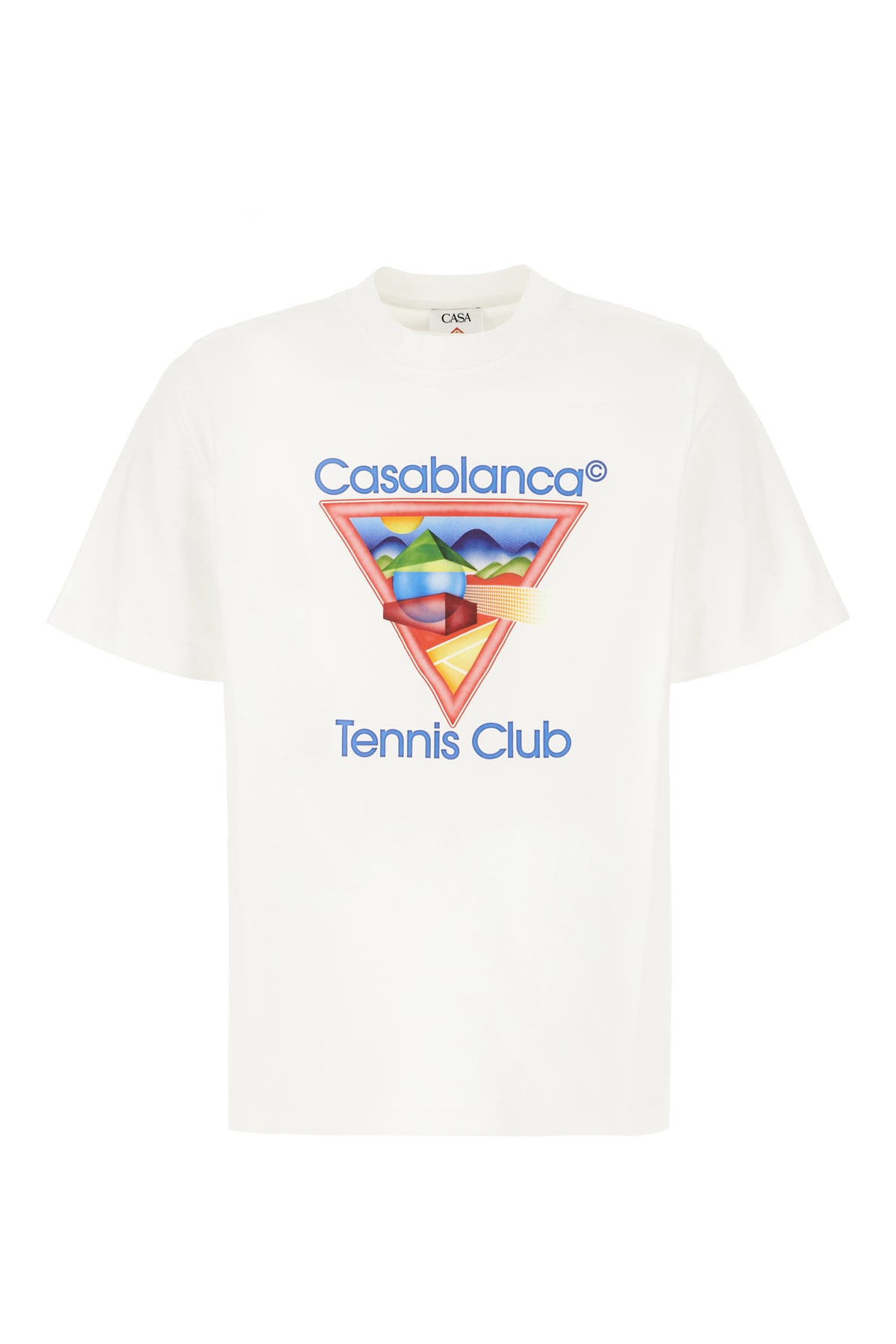 Casablanca White Cotton Tennis Club T-shirt