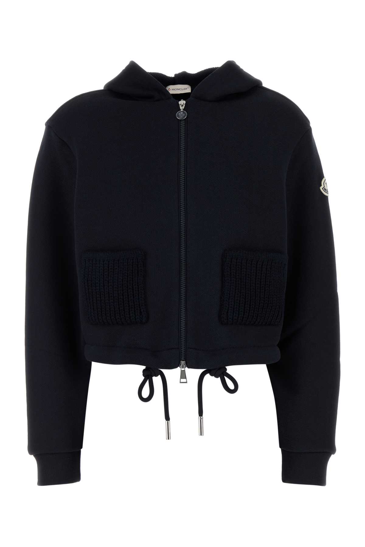 Moncler Midnight Blue Cotton Blend Sweatshirt