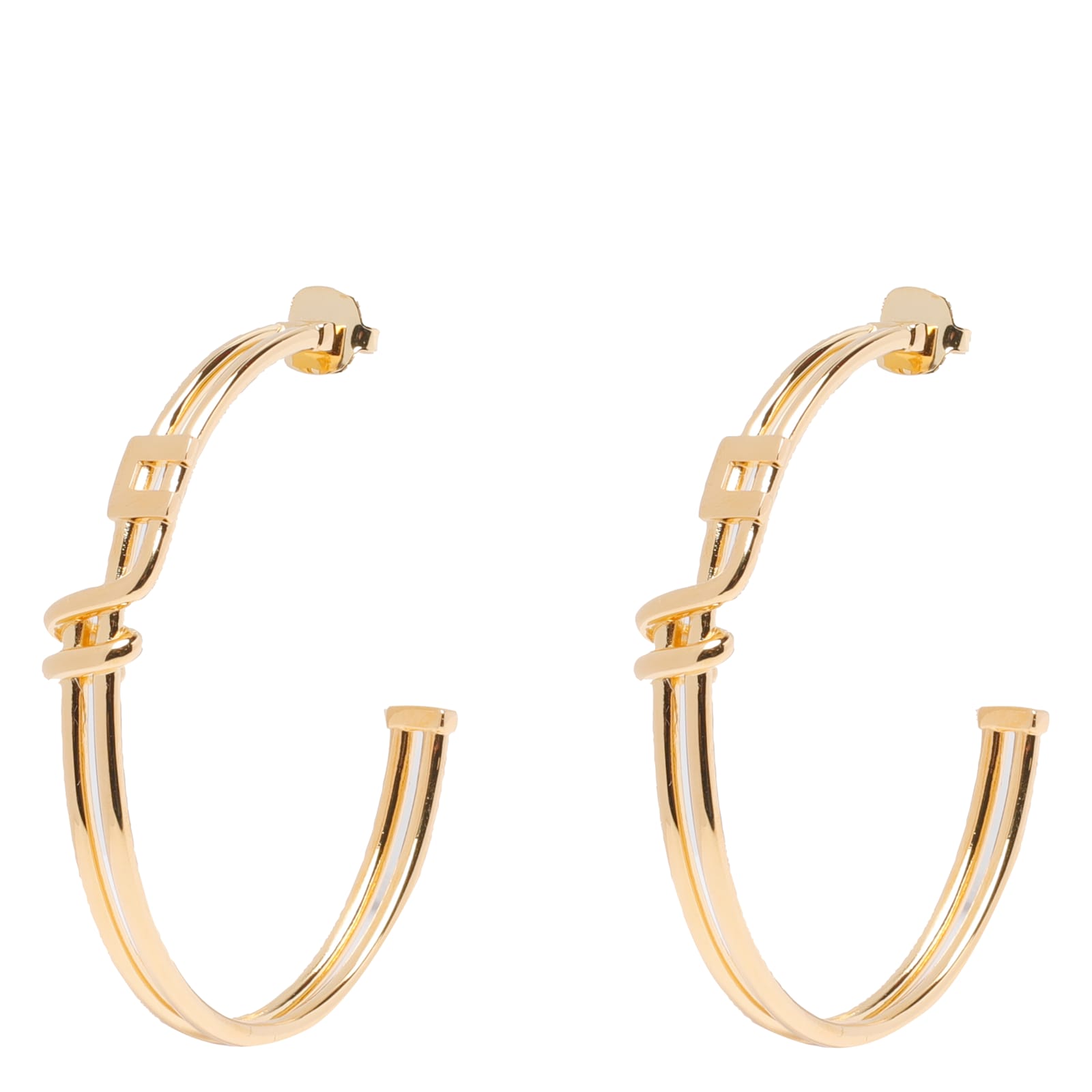 Elisabetta Franchi Logo Earrings