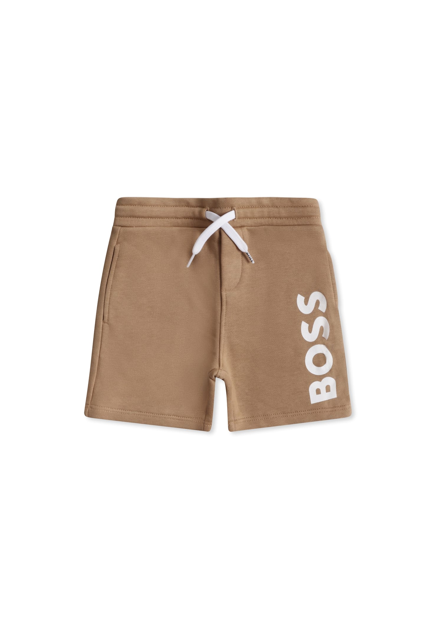 Hugo Boss Brown Shorts For Baby Boy With Logo