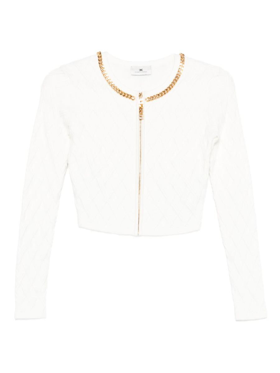Elisabetta Franchi Tricot Cropped Cardigan