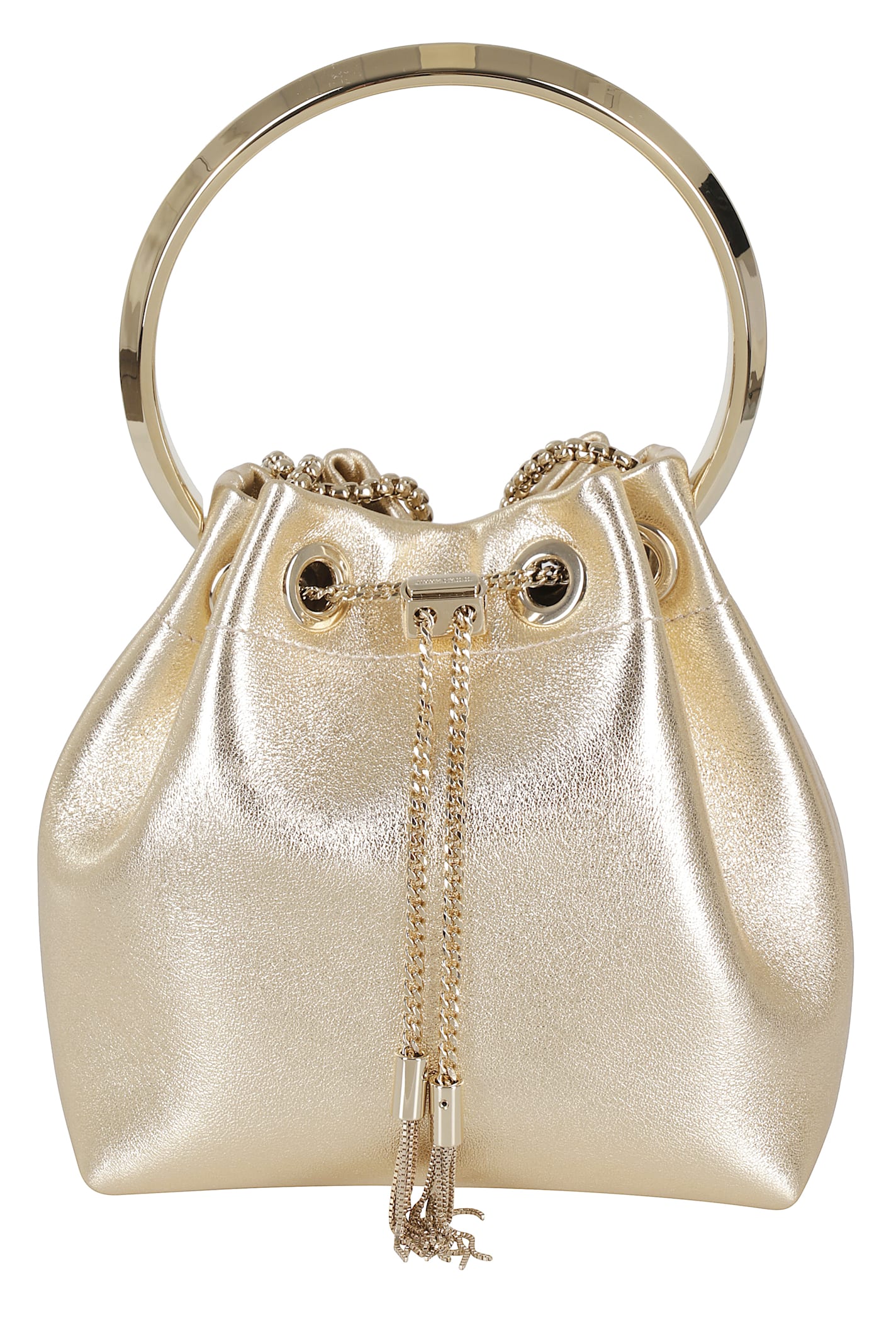 Jimmy Choo Metallic Nappa Metal Handle