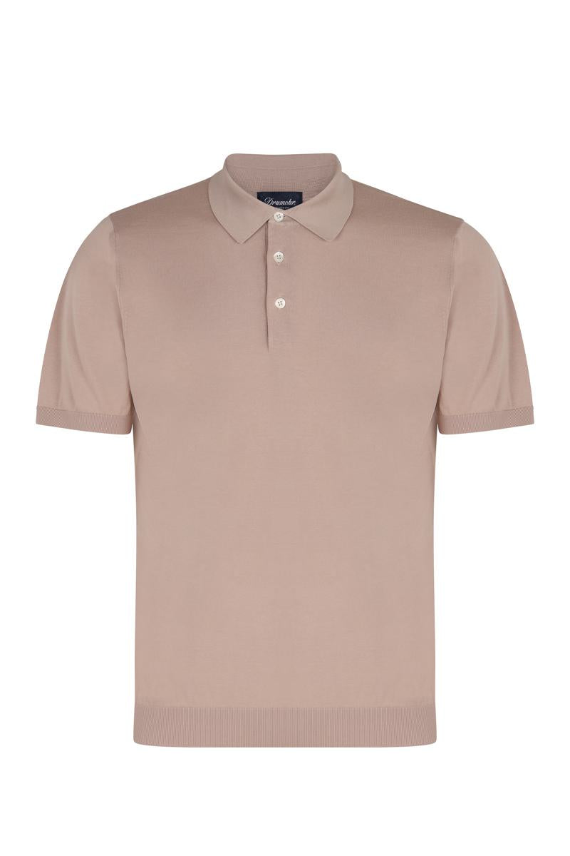 Drumohr Knitted Cotton Polo Shirt