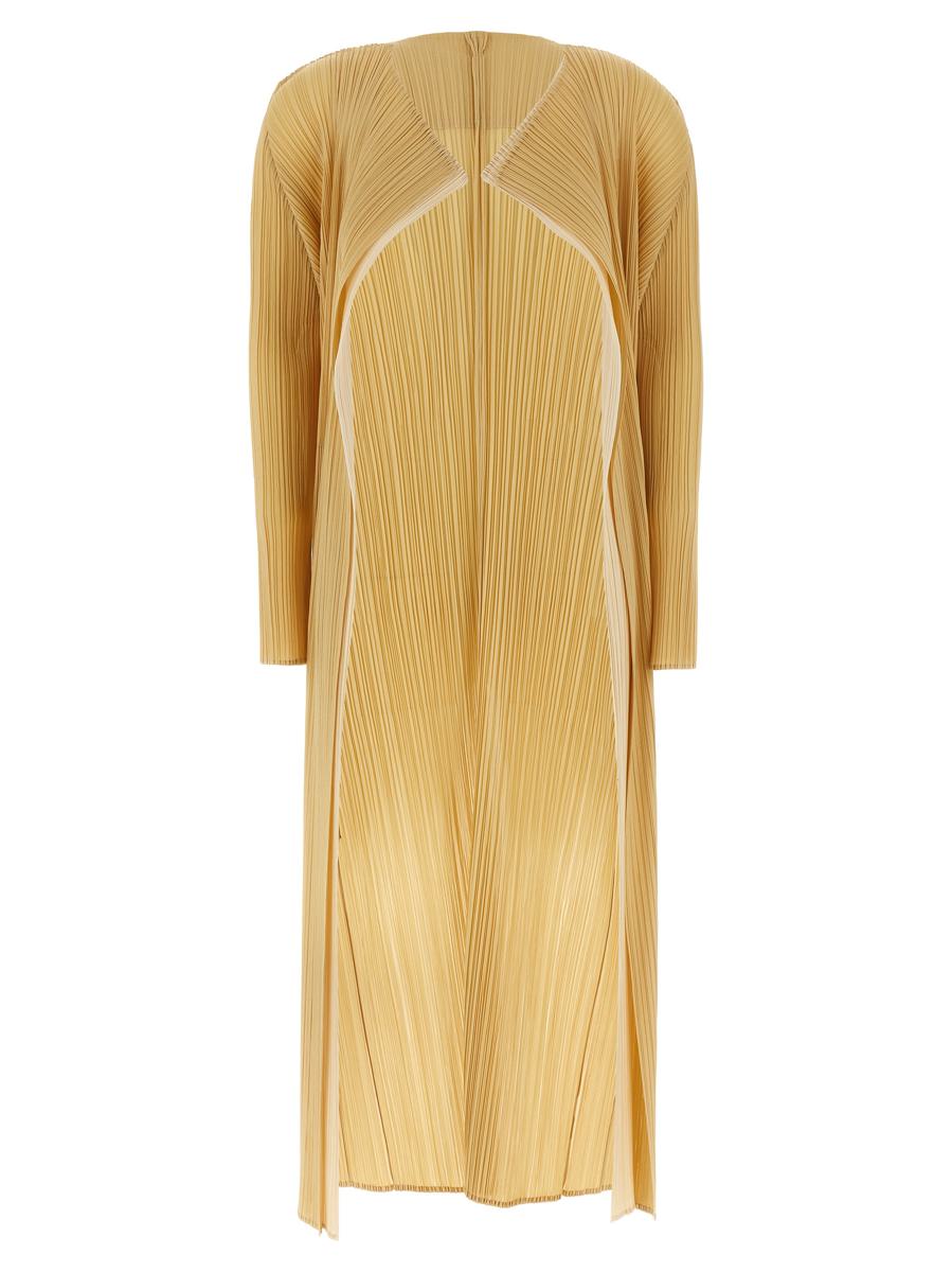 Pleats Please Issey Miyake Two-Tone Cardigan