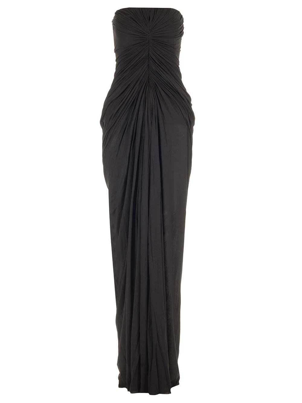 Rick Owens Long Draped Bustier Dress