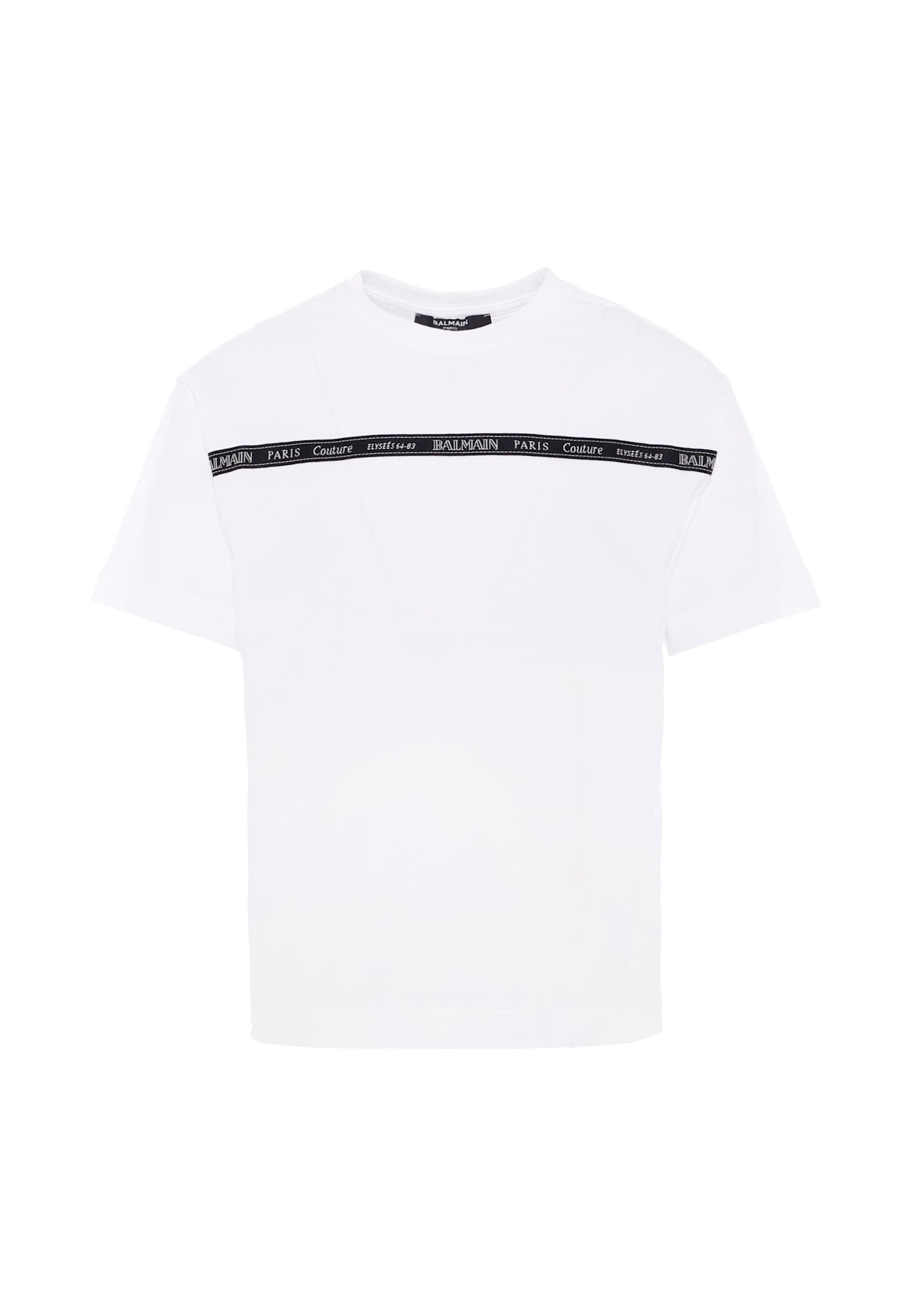 Balmain White T-shirt For Kids With Logo