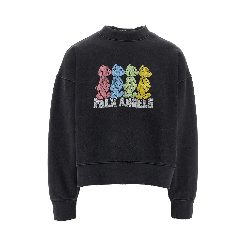 PALM ANGELS '十字路口熊'印花男士圆领卫衣