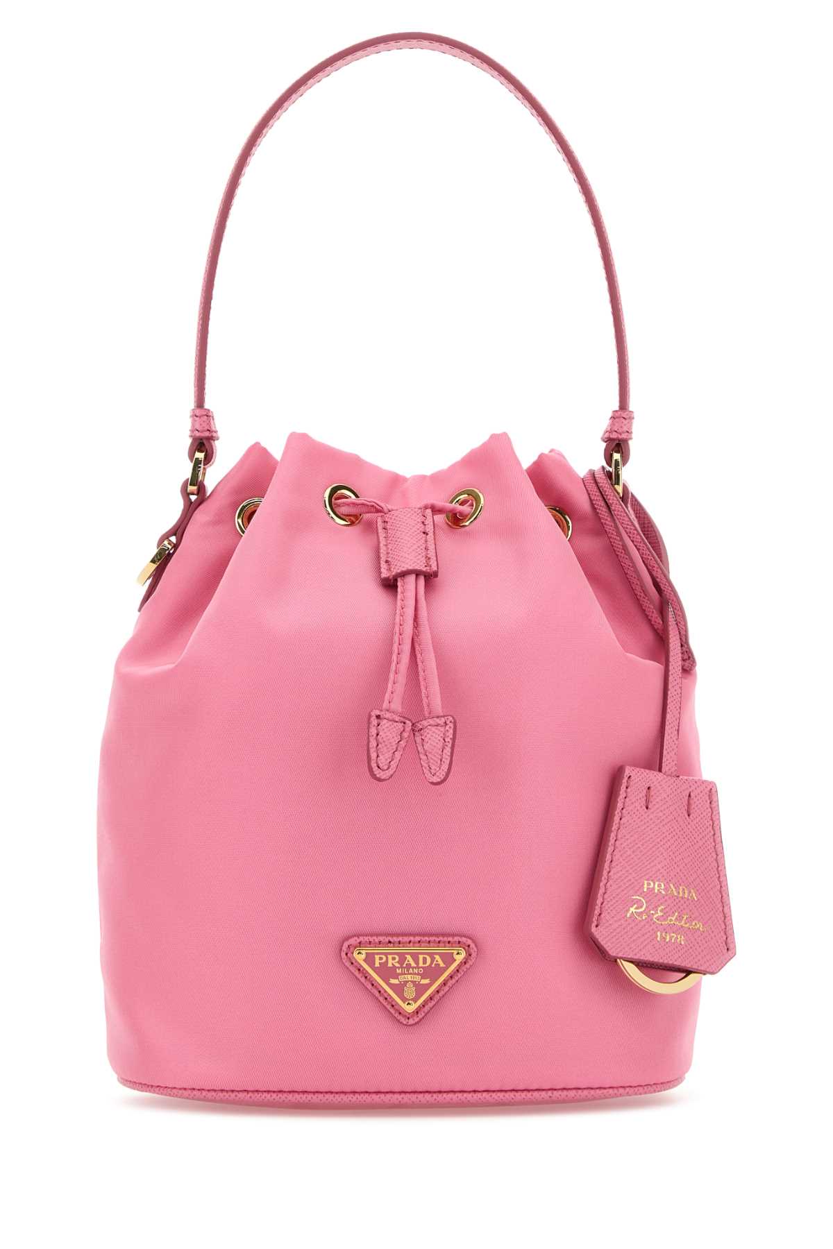 Prada Pink Nylon Bucket Bag