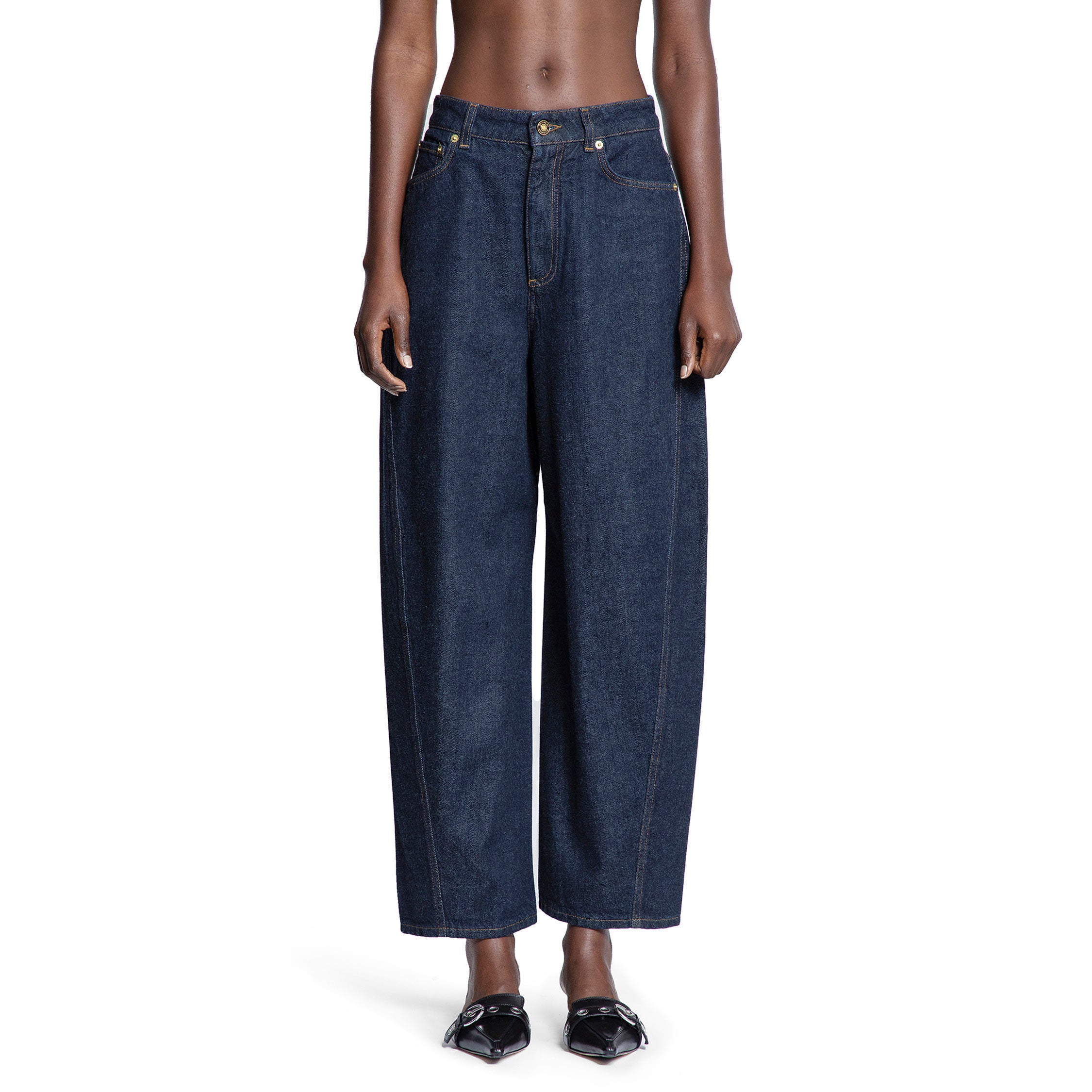 Cocoon Pants in Raw Denim