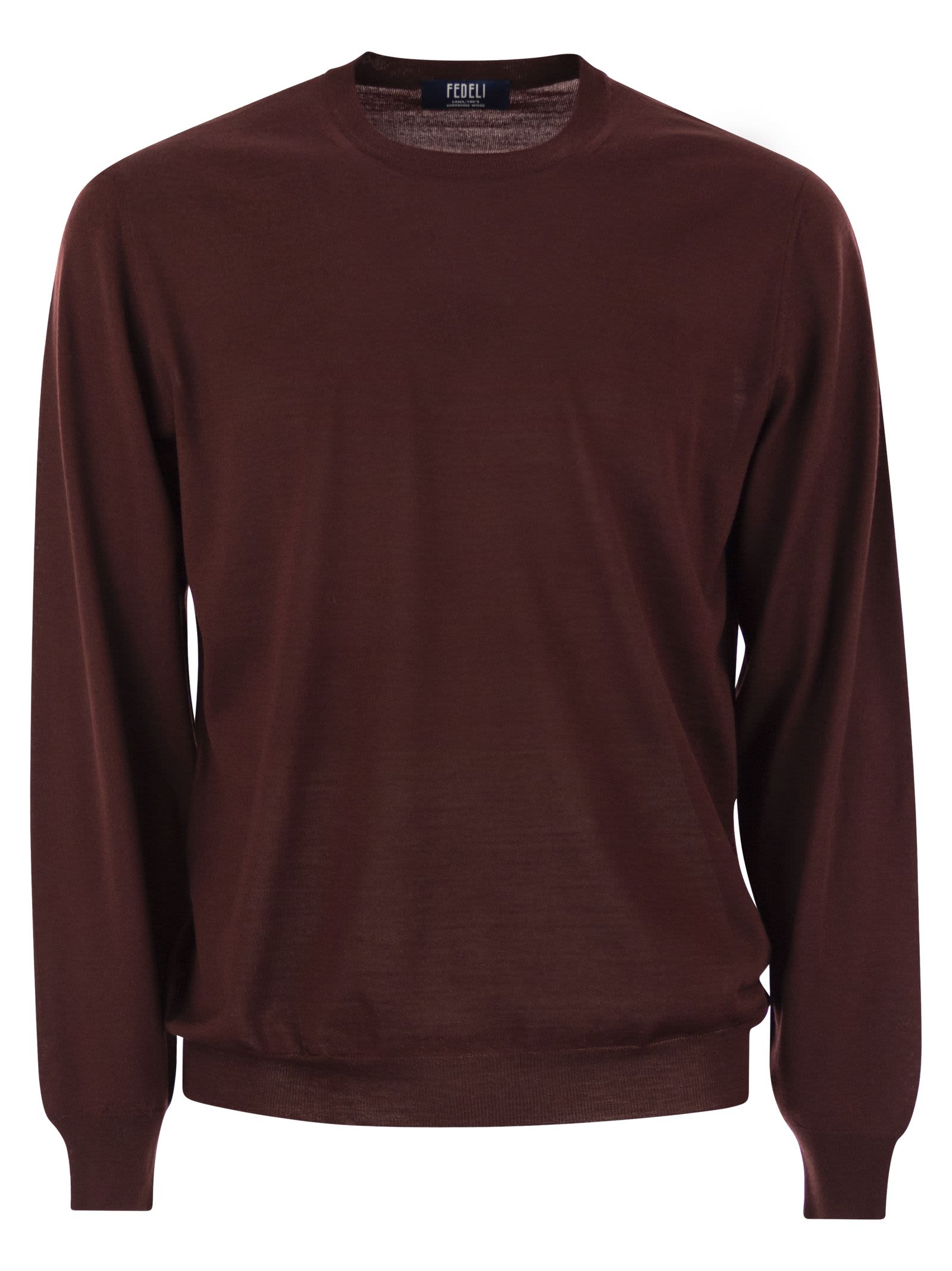 Fedeli Argentina - Crew-neck Sweater In Superfine Wool