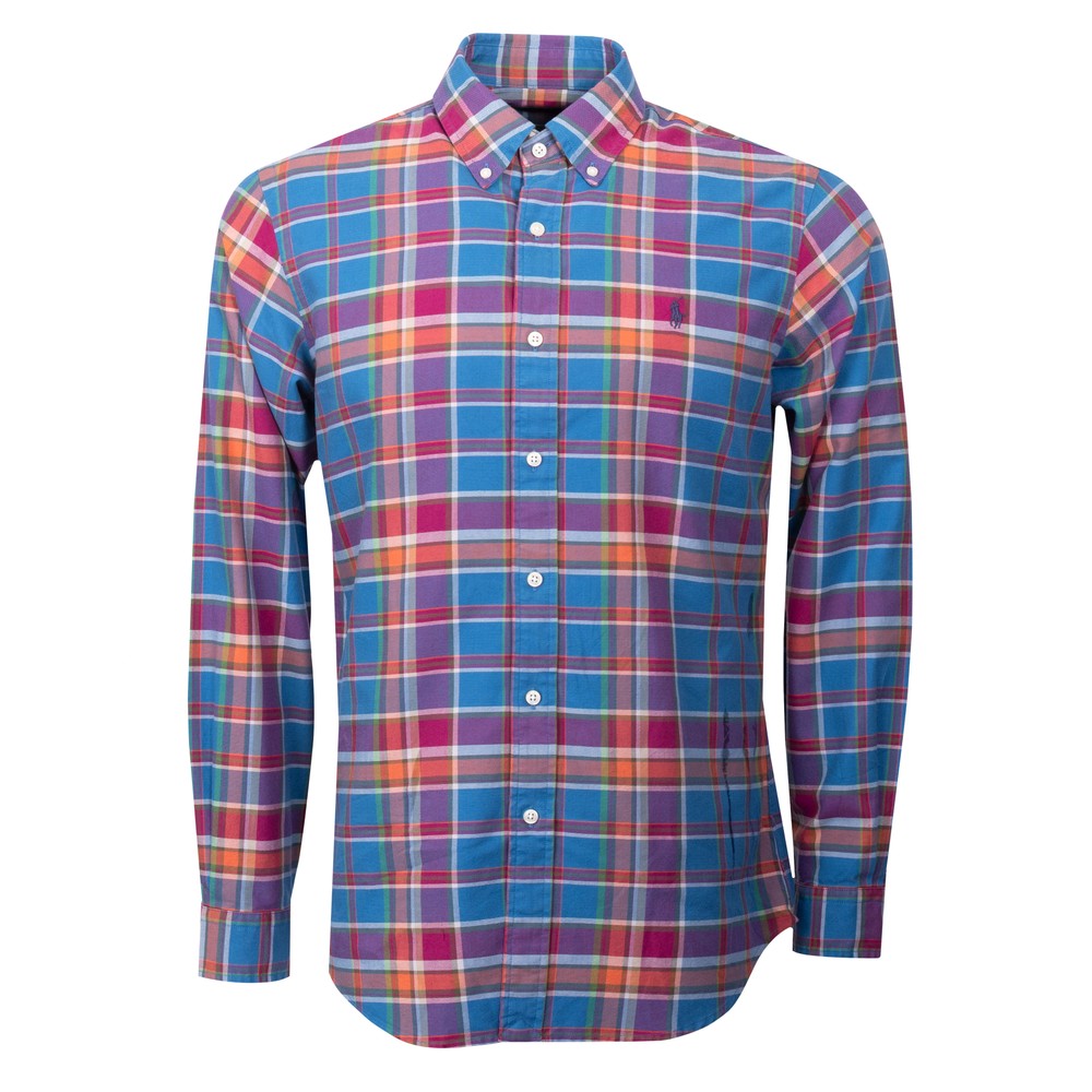 Custom Fit Plaid Oxford Shirt