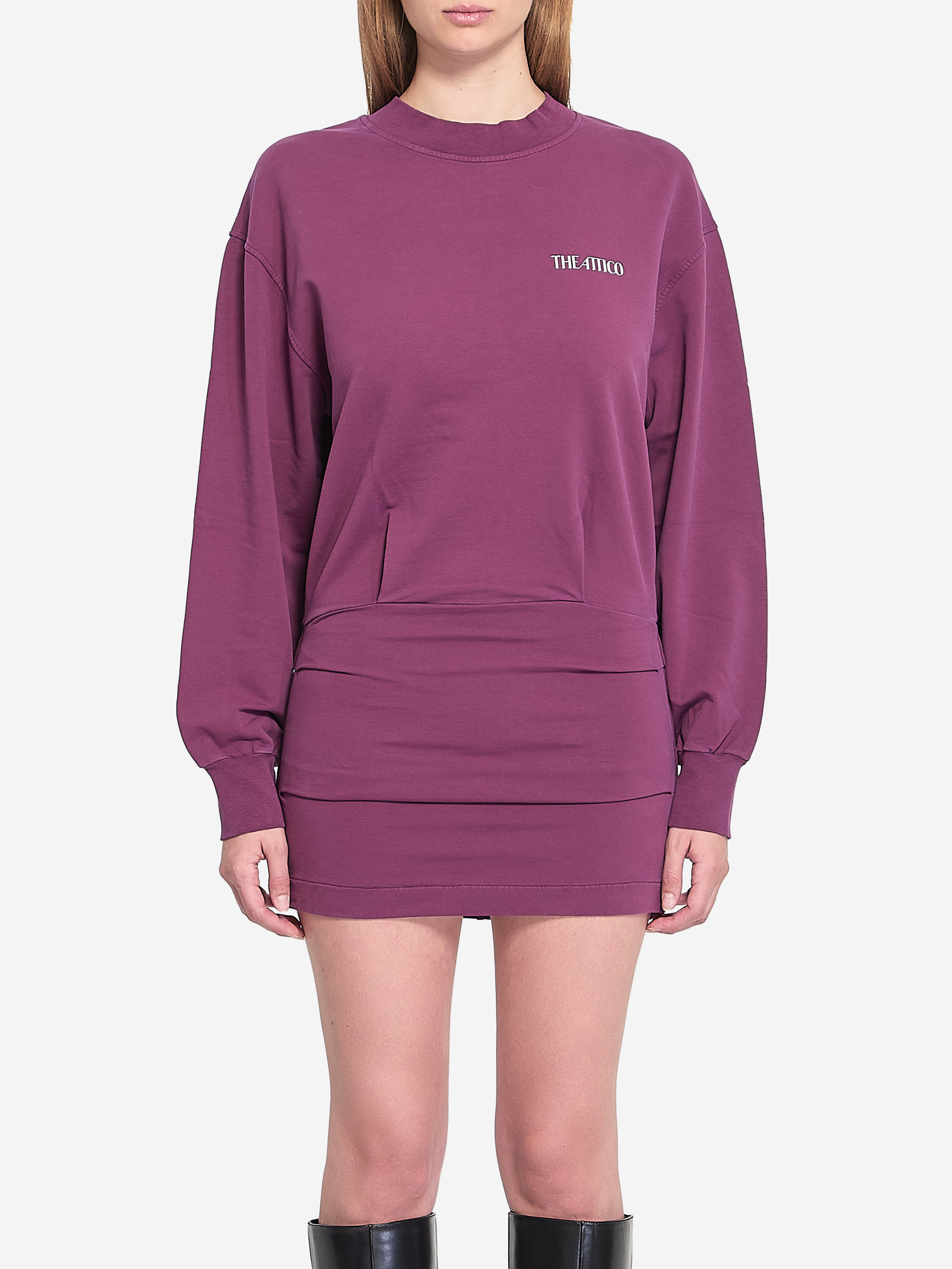 Mini dress in burgundy