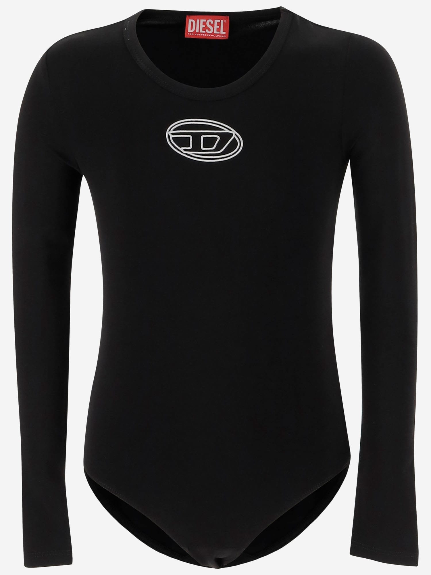 Diesel Balat Stretch Cotton Bodysuit With Logo