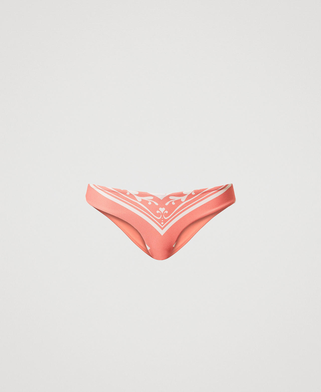 Twinset Plage - Slip de bain avec imprimé foulard, Imprimé Foulard Coral Sunset/Coral Sunset, Taille: III