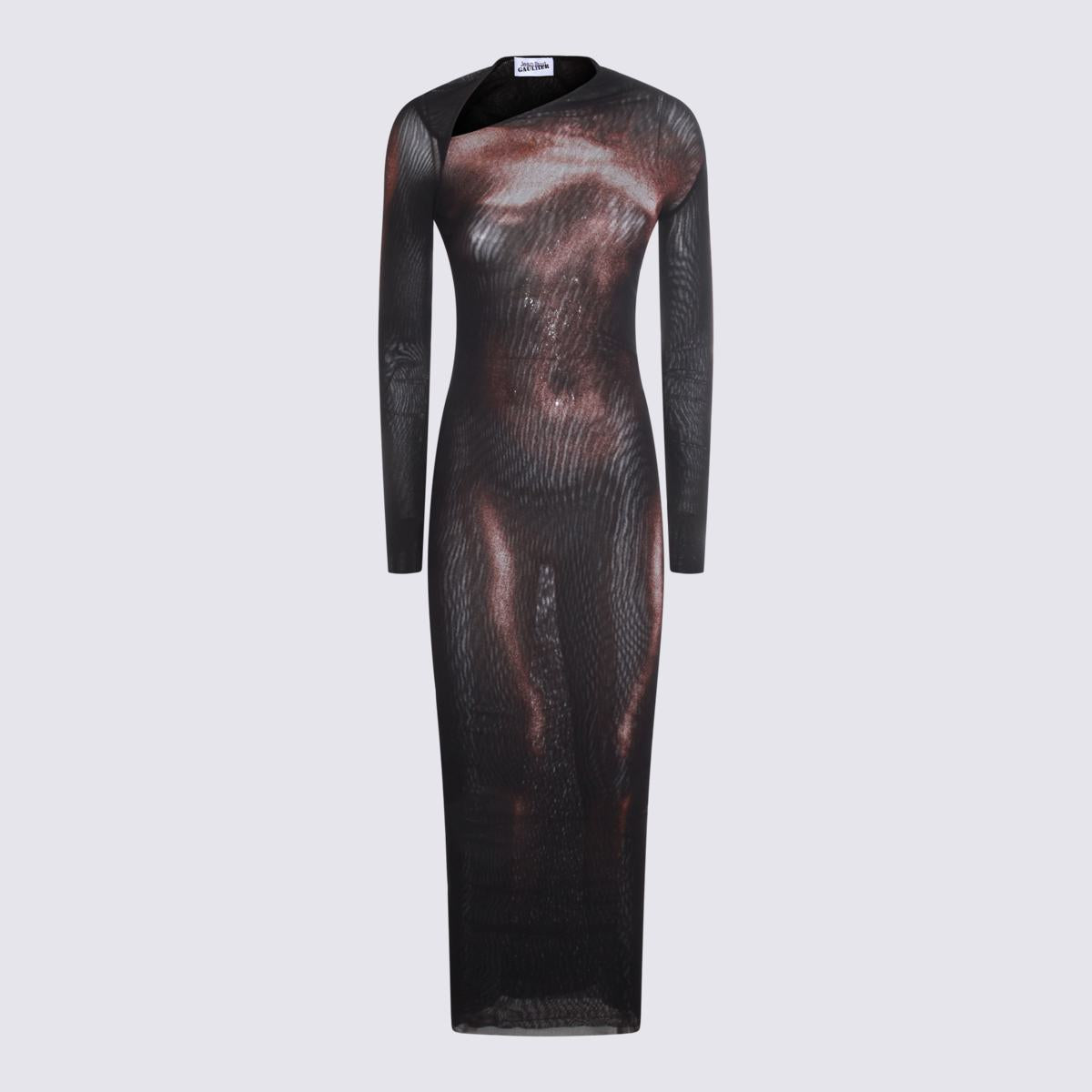 Jean Paul Gaultier Black And Dark Red Dress