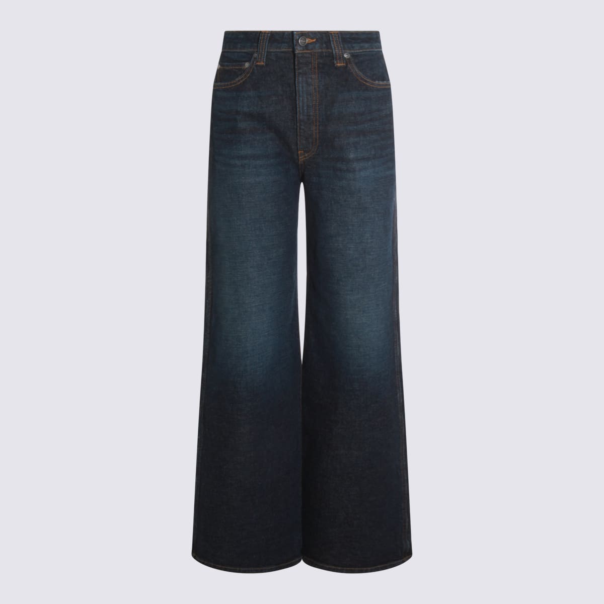 Khaite Blue Cotton Jeans