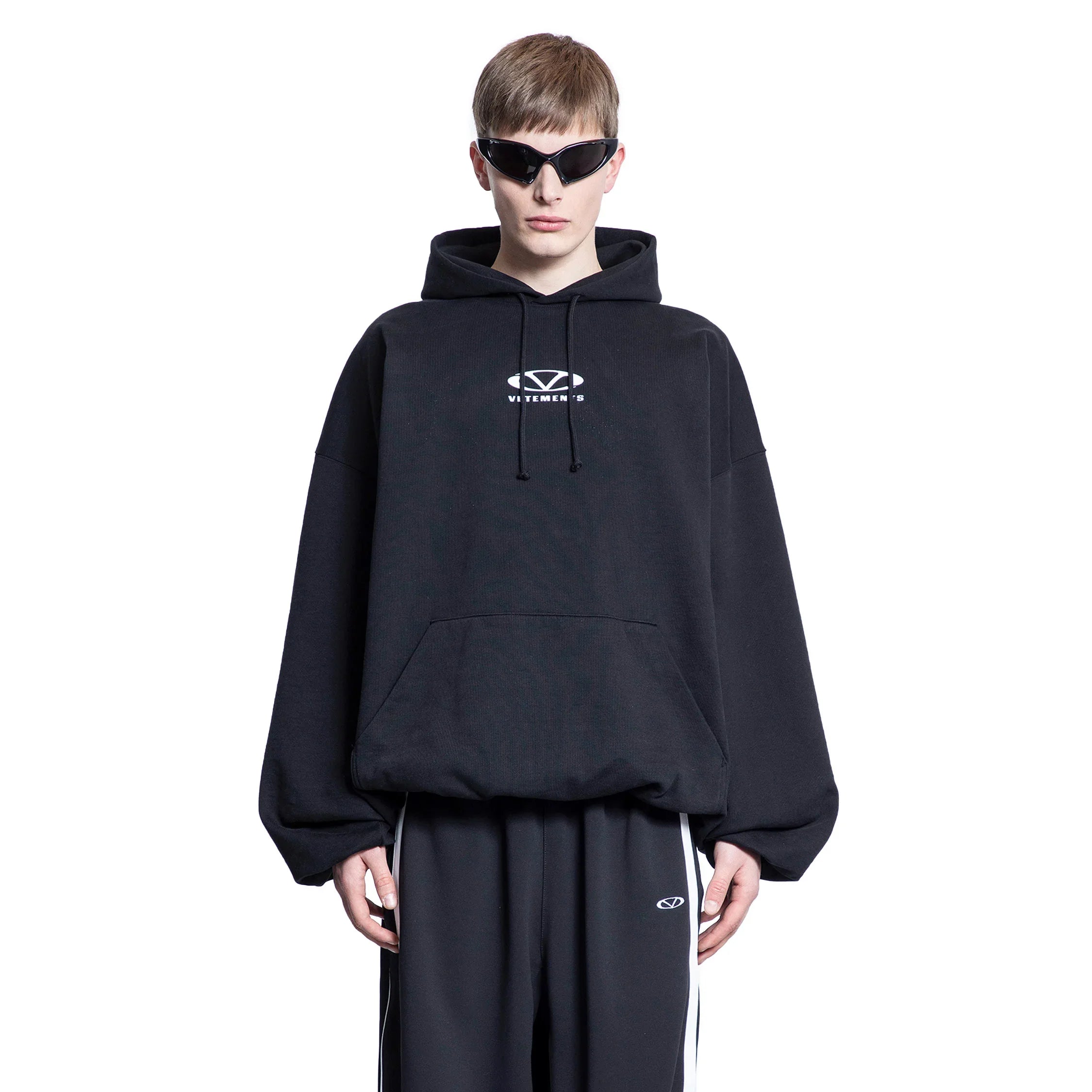 Oval Logo Cropped Boxy Hoodie