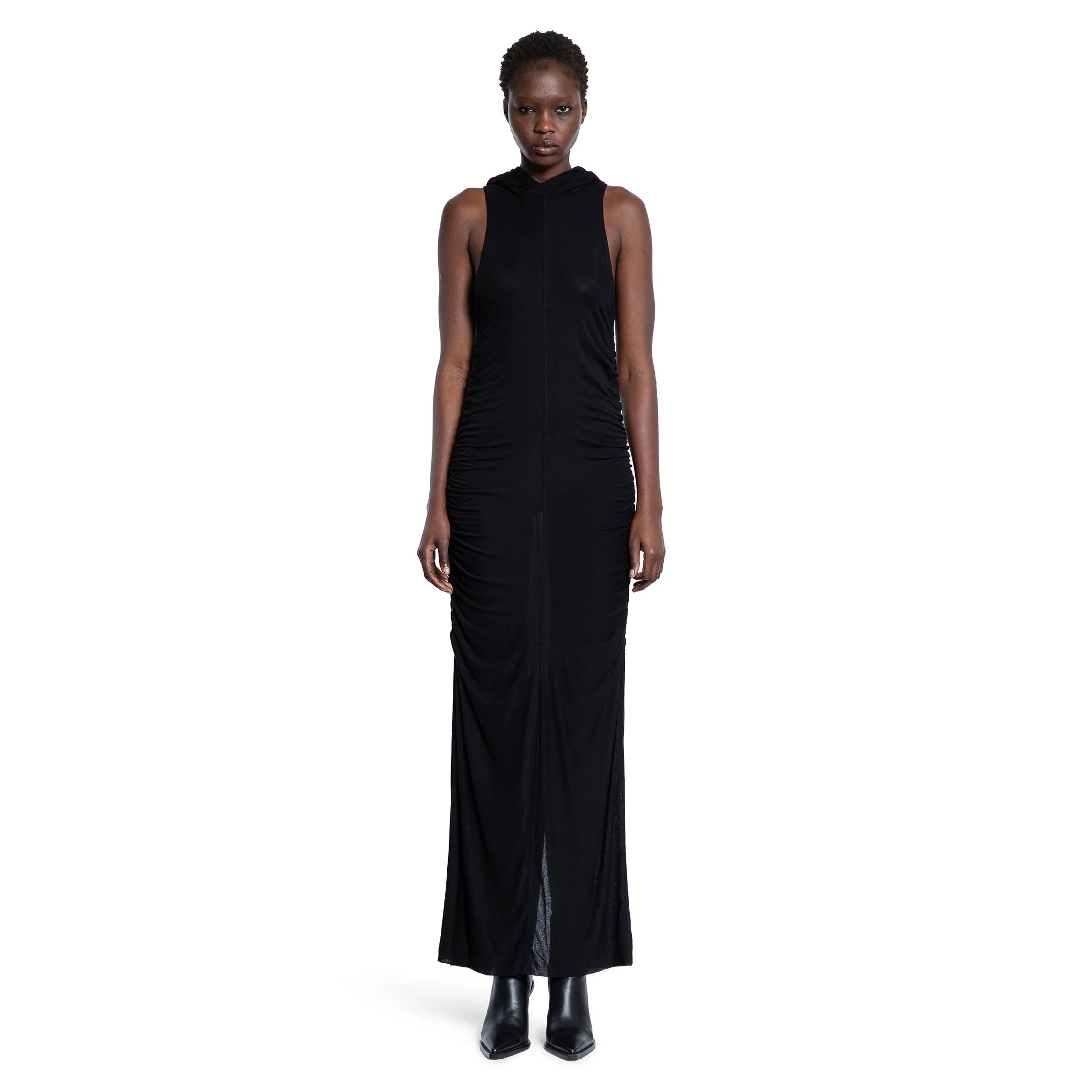 Ultra Light Viscose Hooded Long Dress