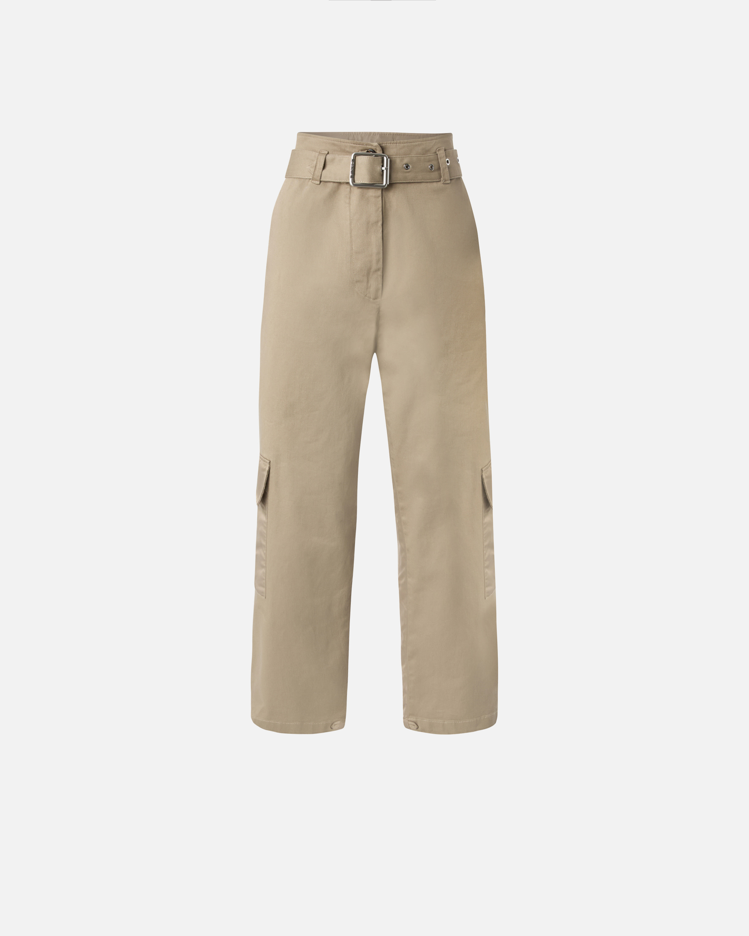Pinko, Pantalon cargo slouchy ceinturé, Gris plomb, 36