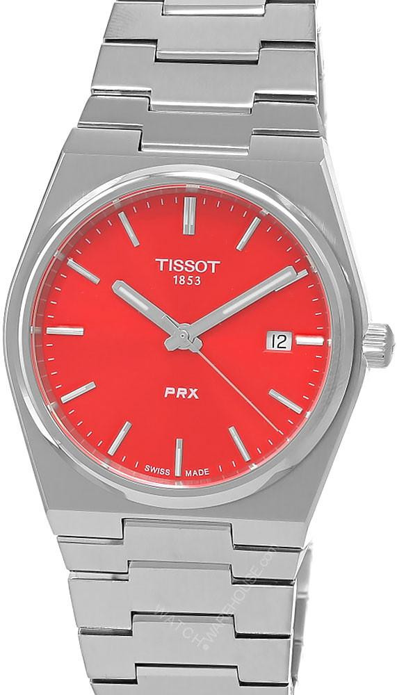 TISSOT PRX Quartz SS 40MM Red Dial Men's Watch T137.410.11.421.00