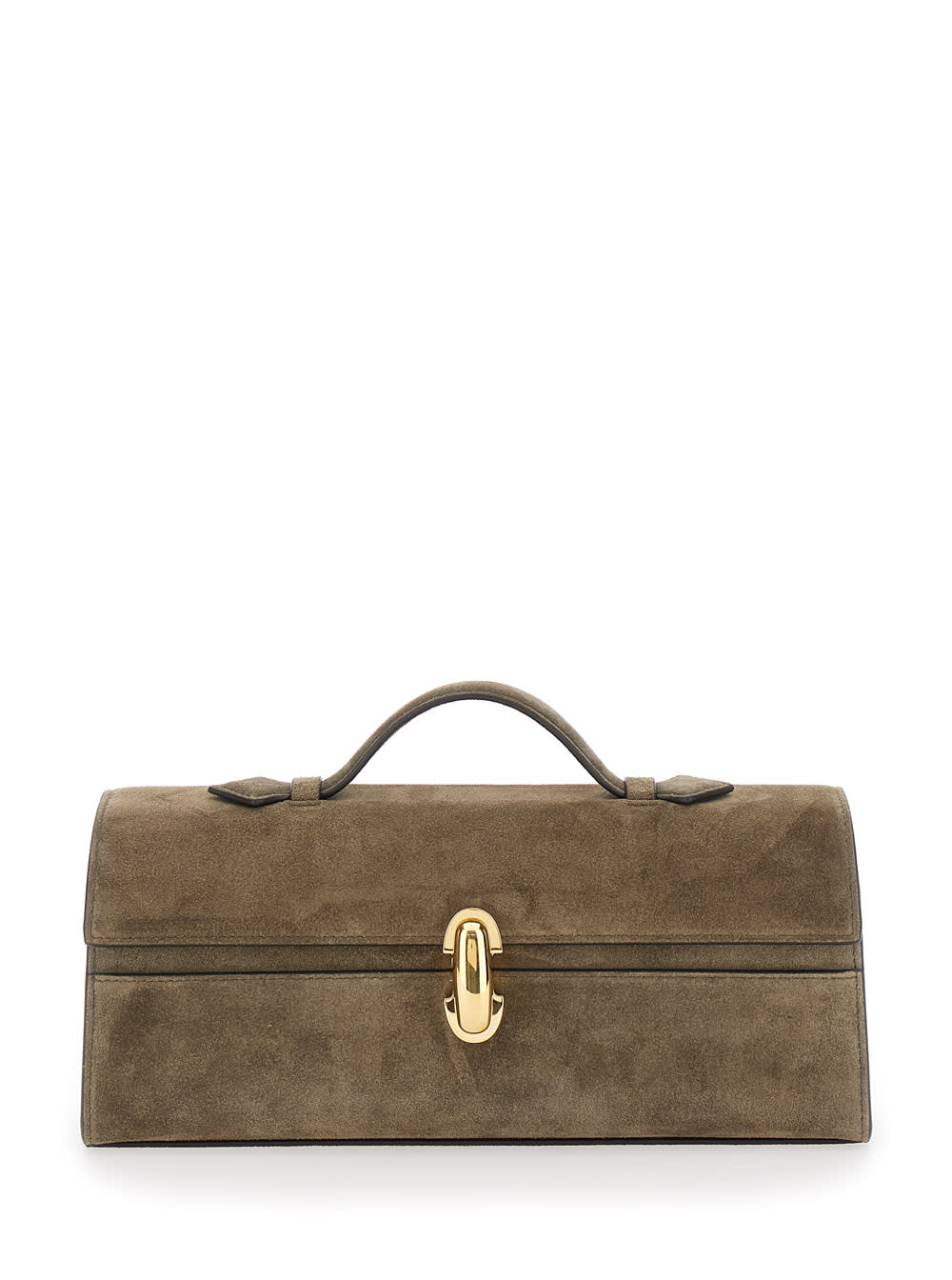 Savette Slim Symmetry Pochette In Suede