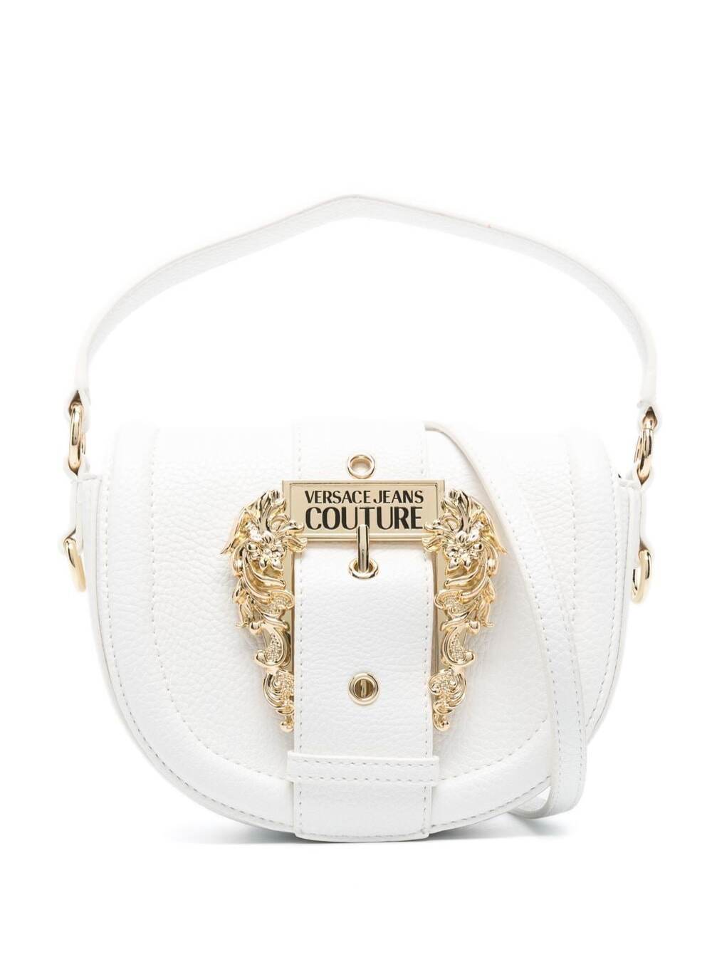 Versace Jeans Couture Engraved Logo Belted Shoulder Bag